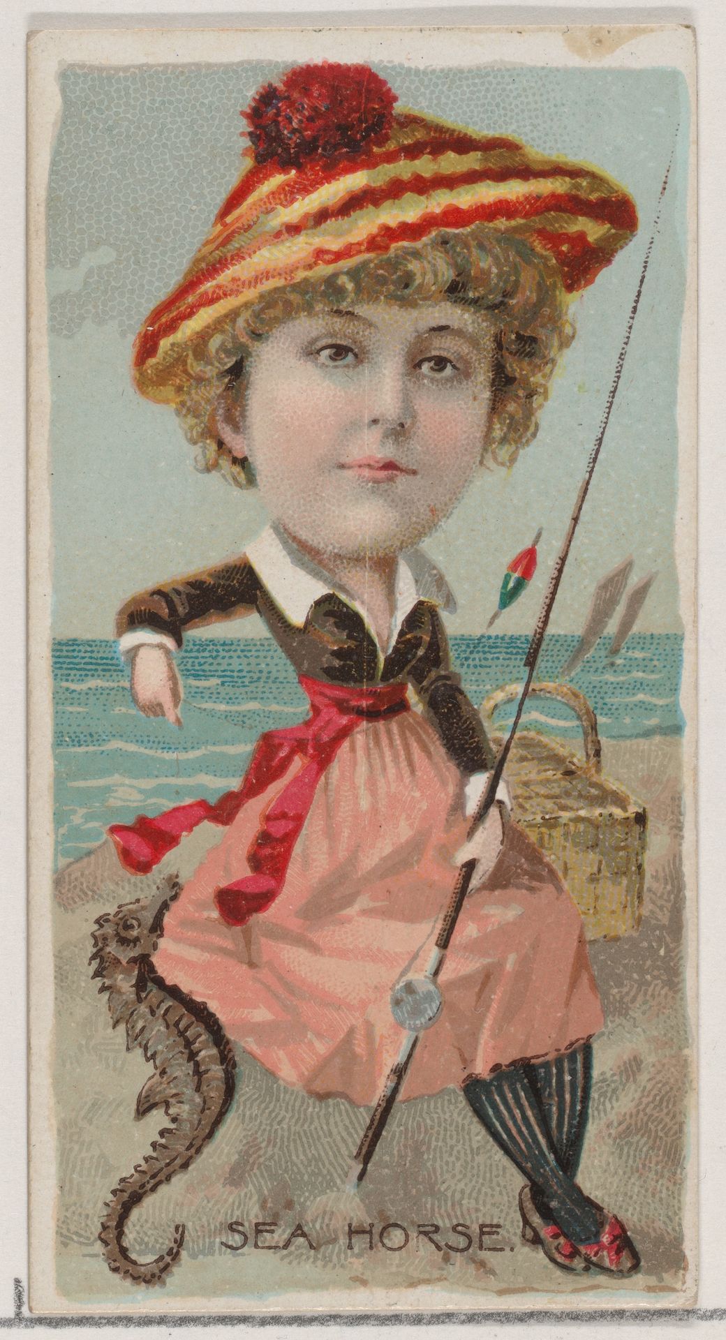 Seahorse, from the series Fishers and Fish (N74) for Duke brand cigarettes by Knapp & Company