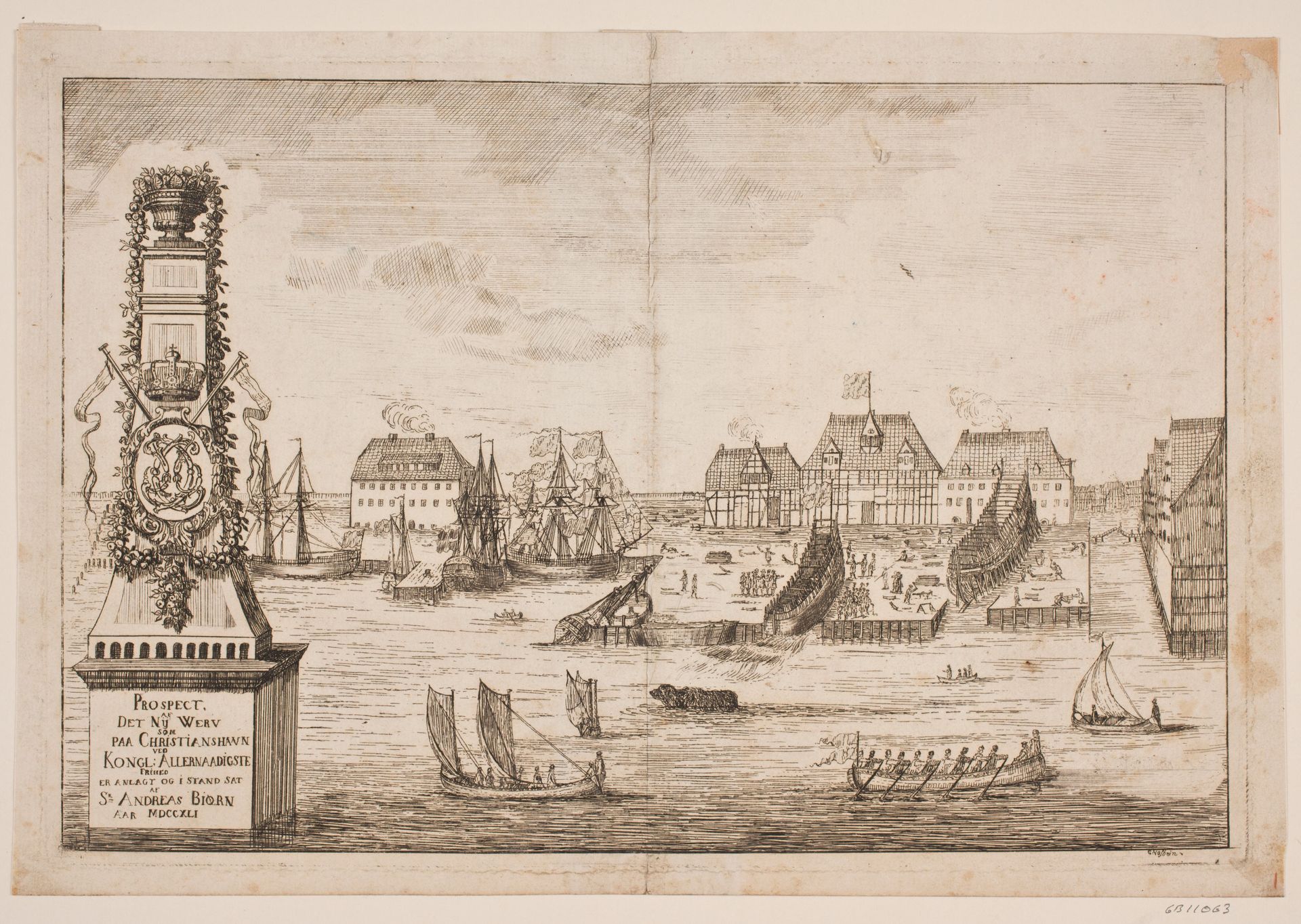Det nye værft på Christianshavn by C. Vosbein