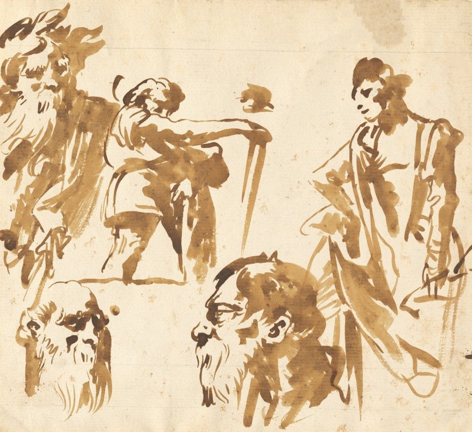 Figures and Faces by Giovanni Domenico Tiepolo