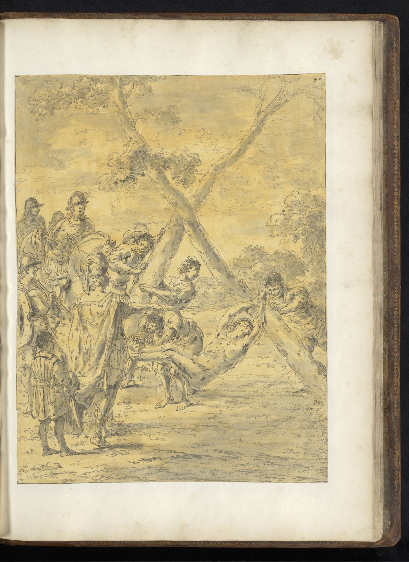 Alexander de Grote stelt Bessus terecht by Leonaert Bramer