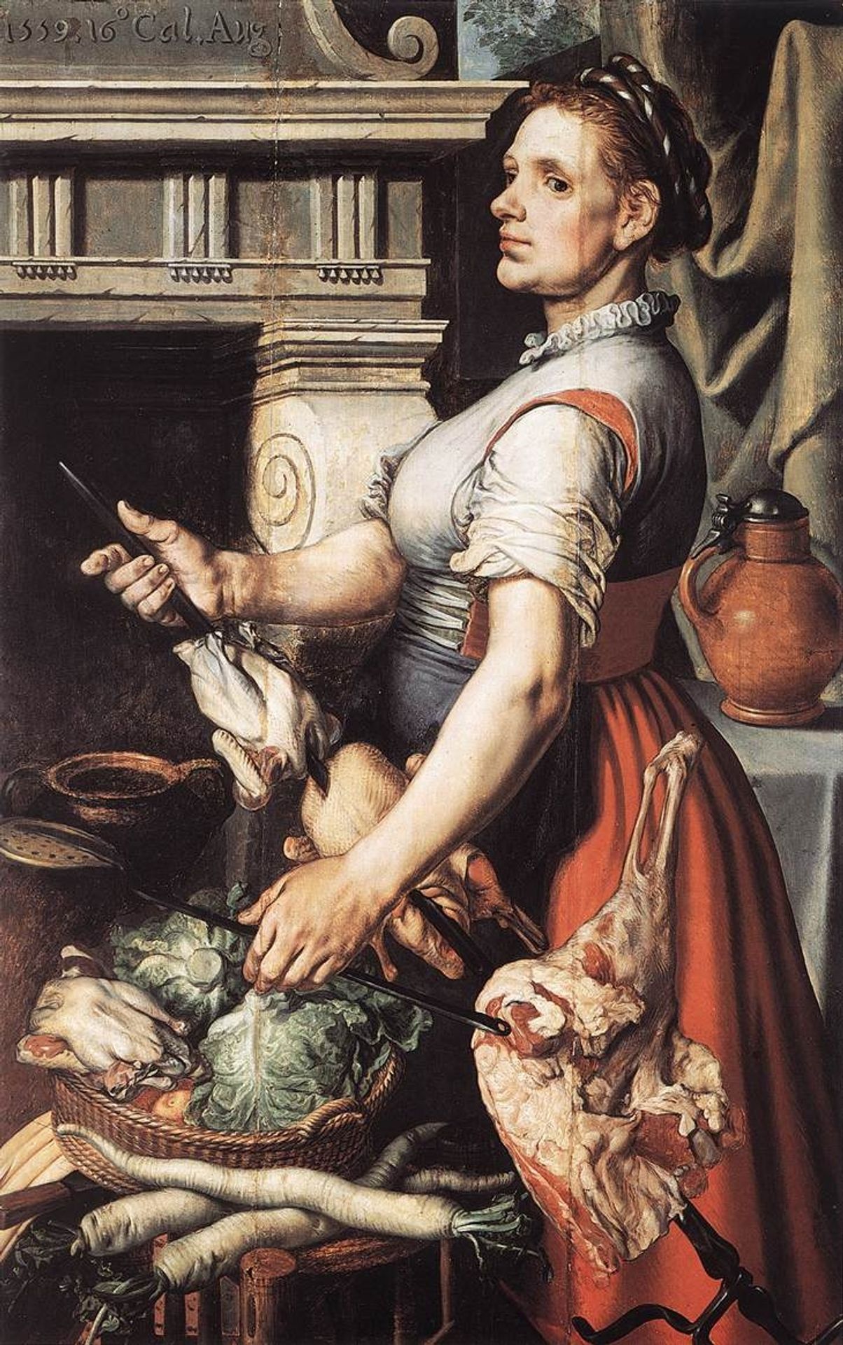 Cook in front of the Stove by Pieter Aertsen