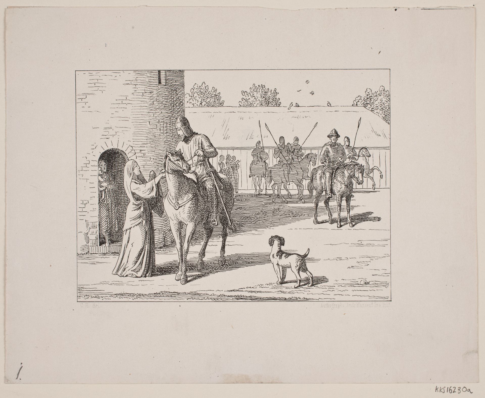 Illustration til Svend Grundtvig, "Marsk Stig: Dansk Folkevise Fra 13de Aarhundrede", 1861 by Constantin Hansen