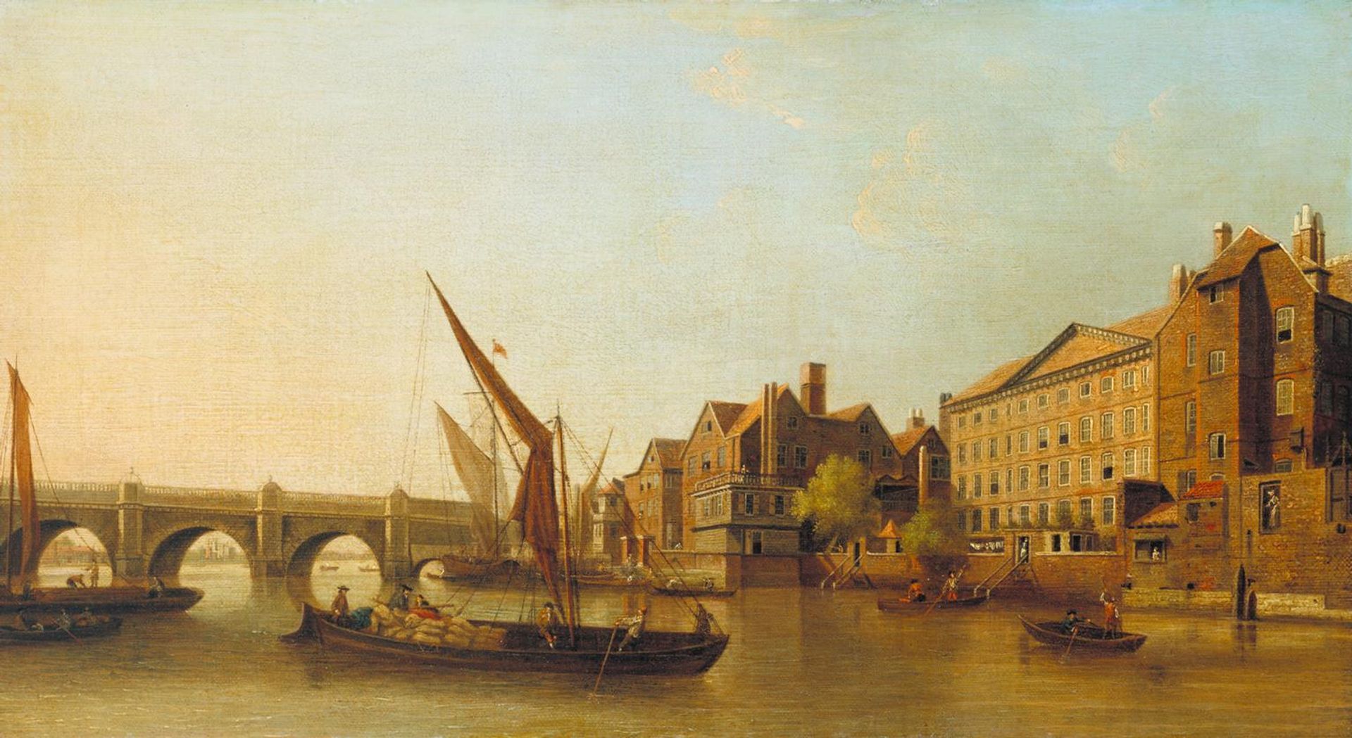 A View of Westminster Bridge and Parts Adjacent by Samuel Scott