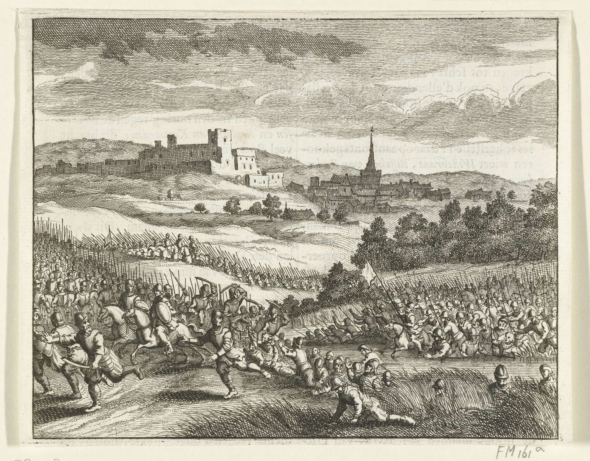 Nederlaag van Otto II, bisschop van Utrecht, bij de slag bij Ane, 28 juli 1227 by Anonymous