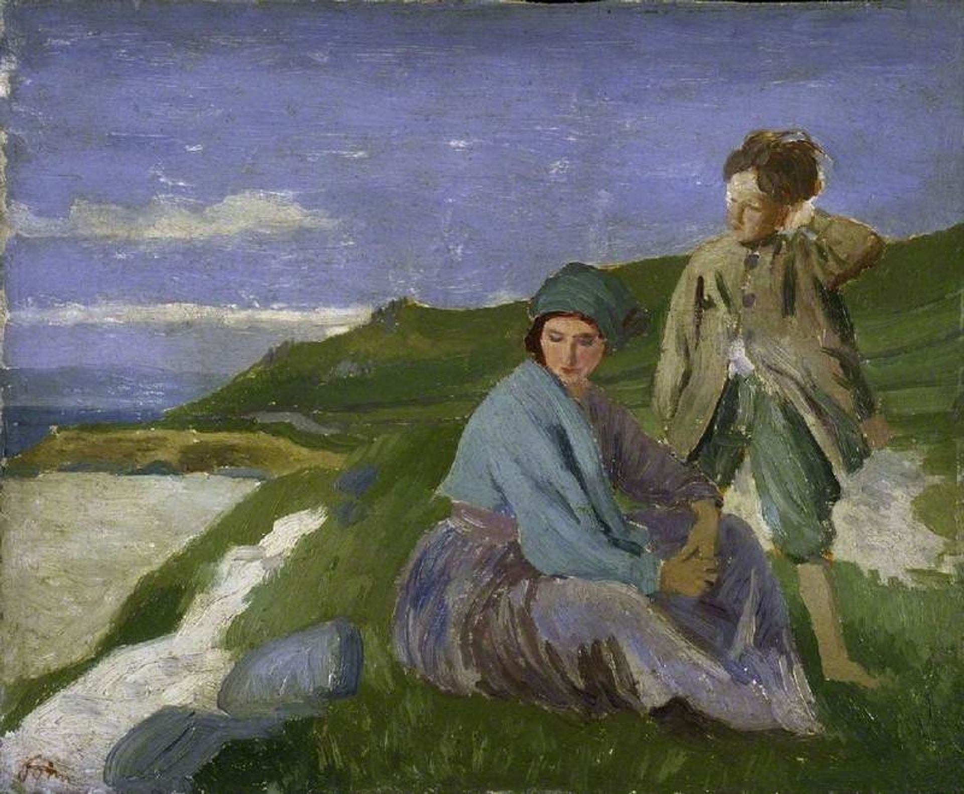 David and Dorelia in Normandy by Augustus John