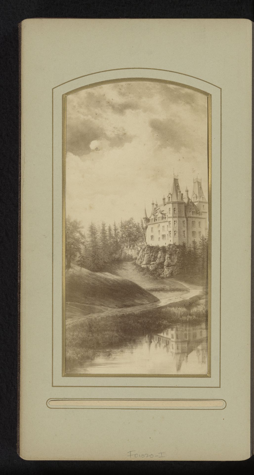 Fotoreproductie van een prent van Kasteel van Meysembourg by Nicolas Maroldt