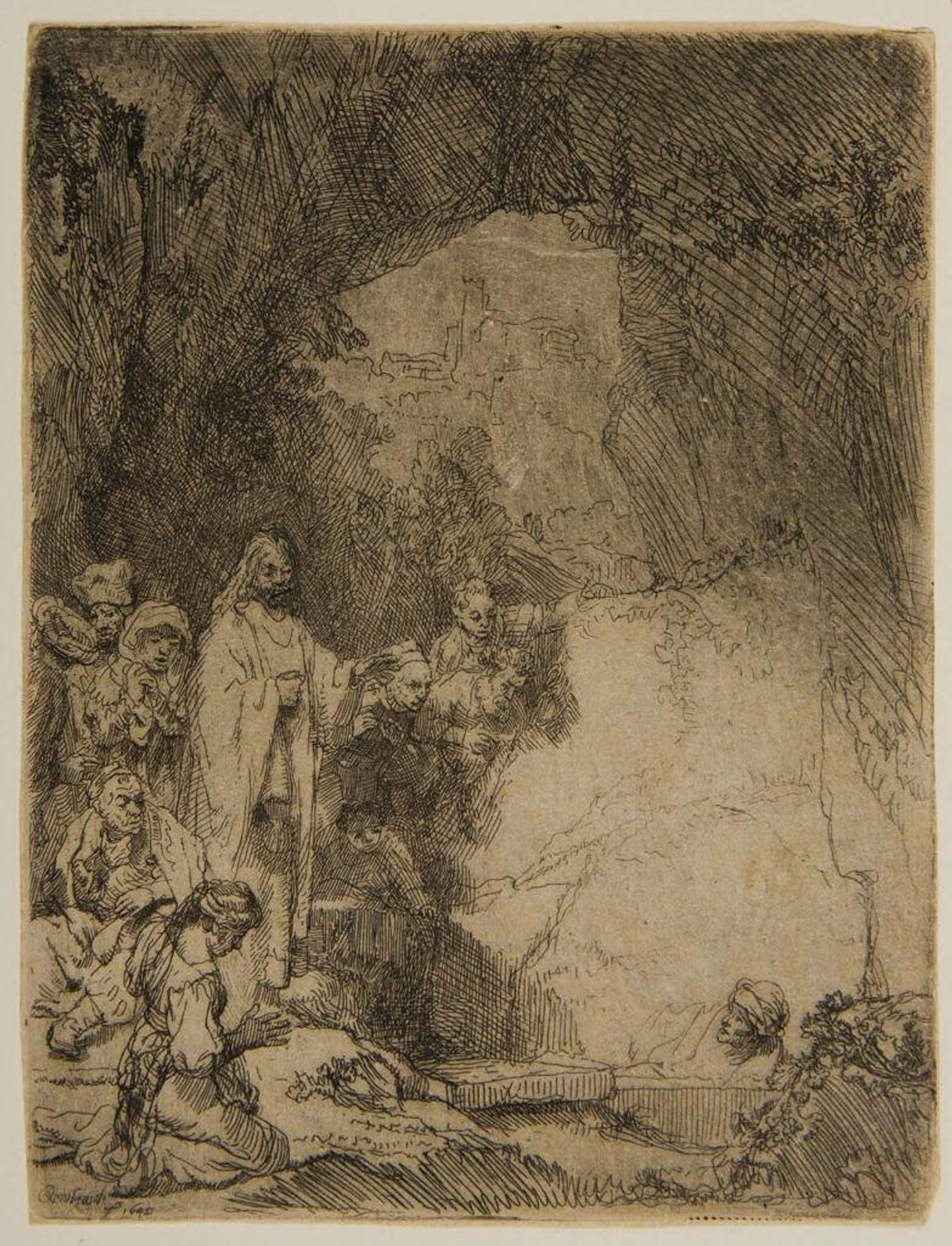 The Resurrection of Lazarus: The Smaller Plate by Rembrandt van Rijn