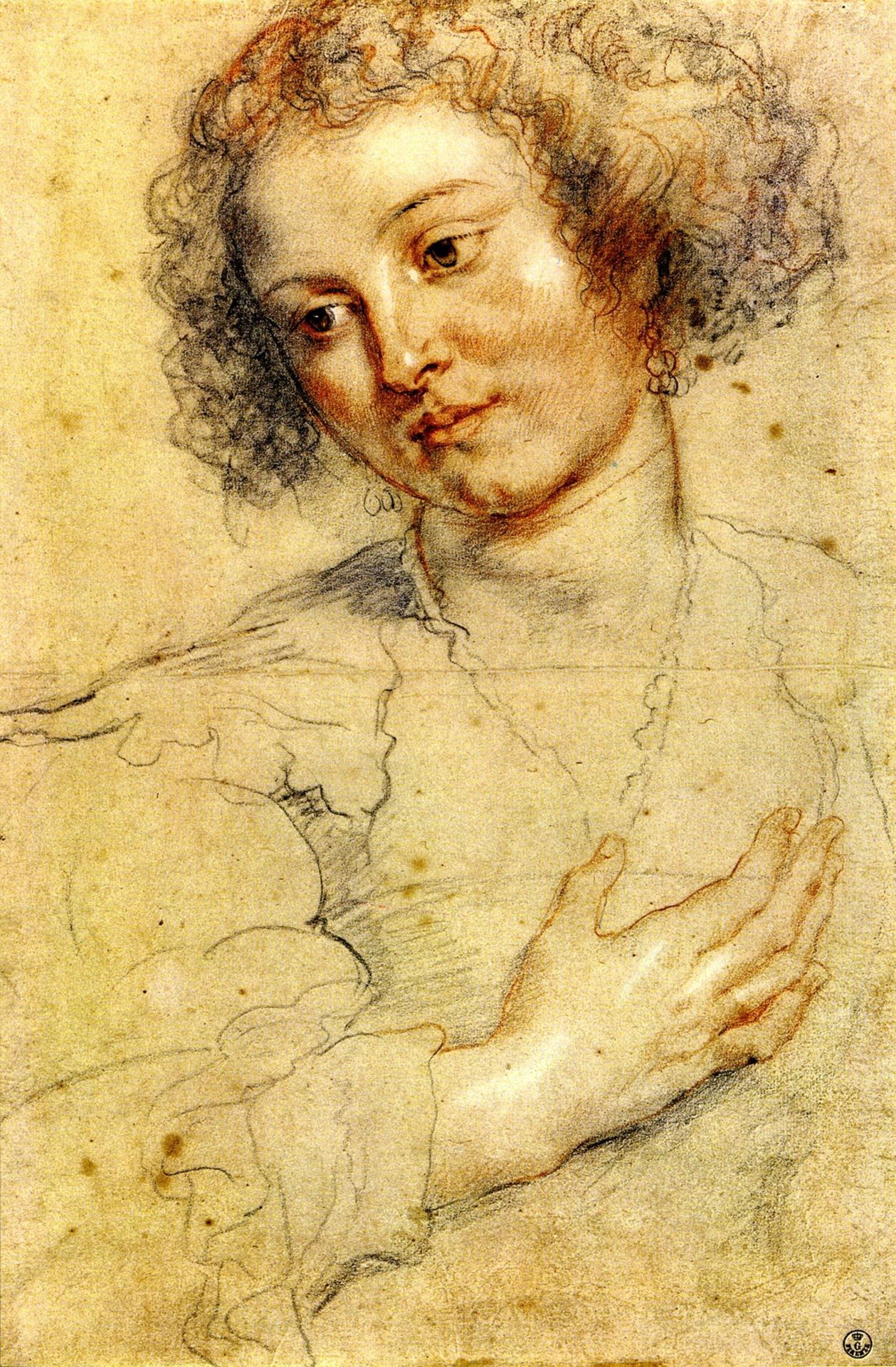 Head and Right Hand of a Woman by Peter Paul Rubens