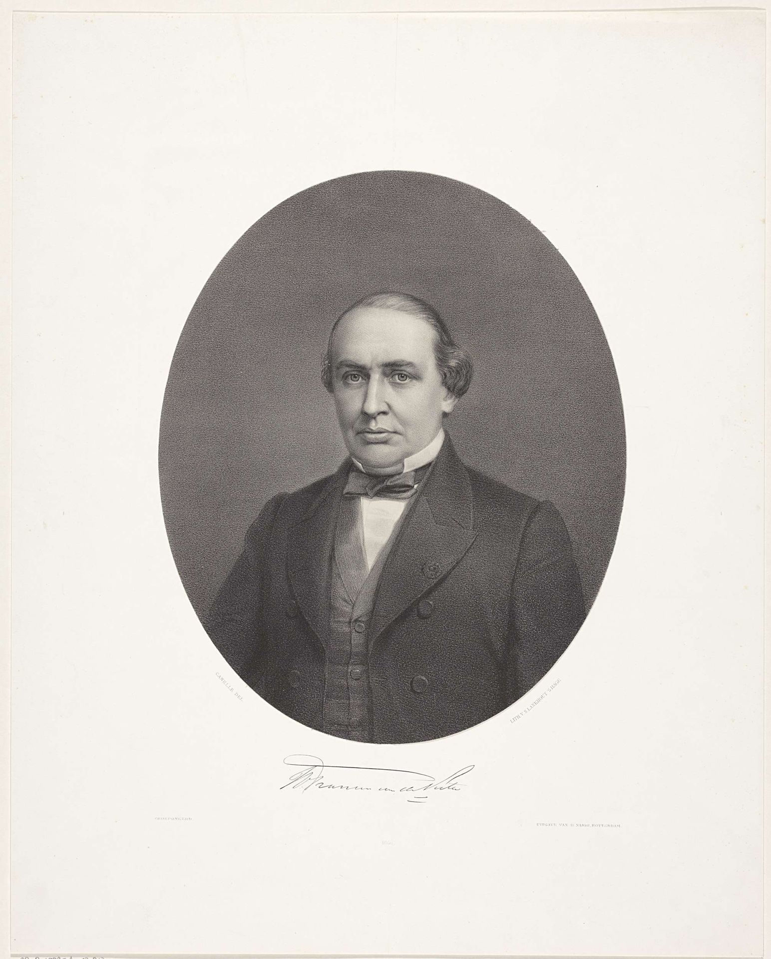 Portret van Isaäc Dignus Fransen van de Putte by Adrien Canelle