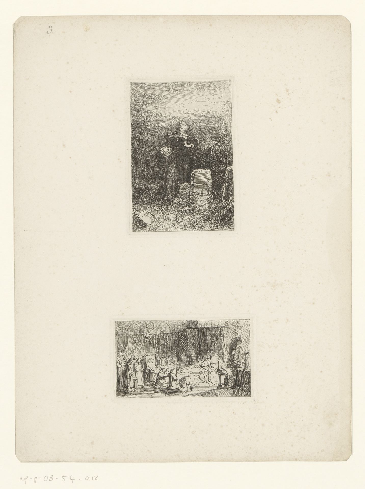 Twee voorstellingen by Johann Caspar Nepomuk Scheuren