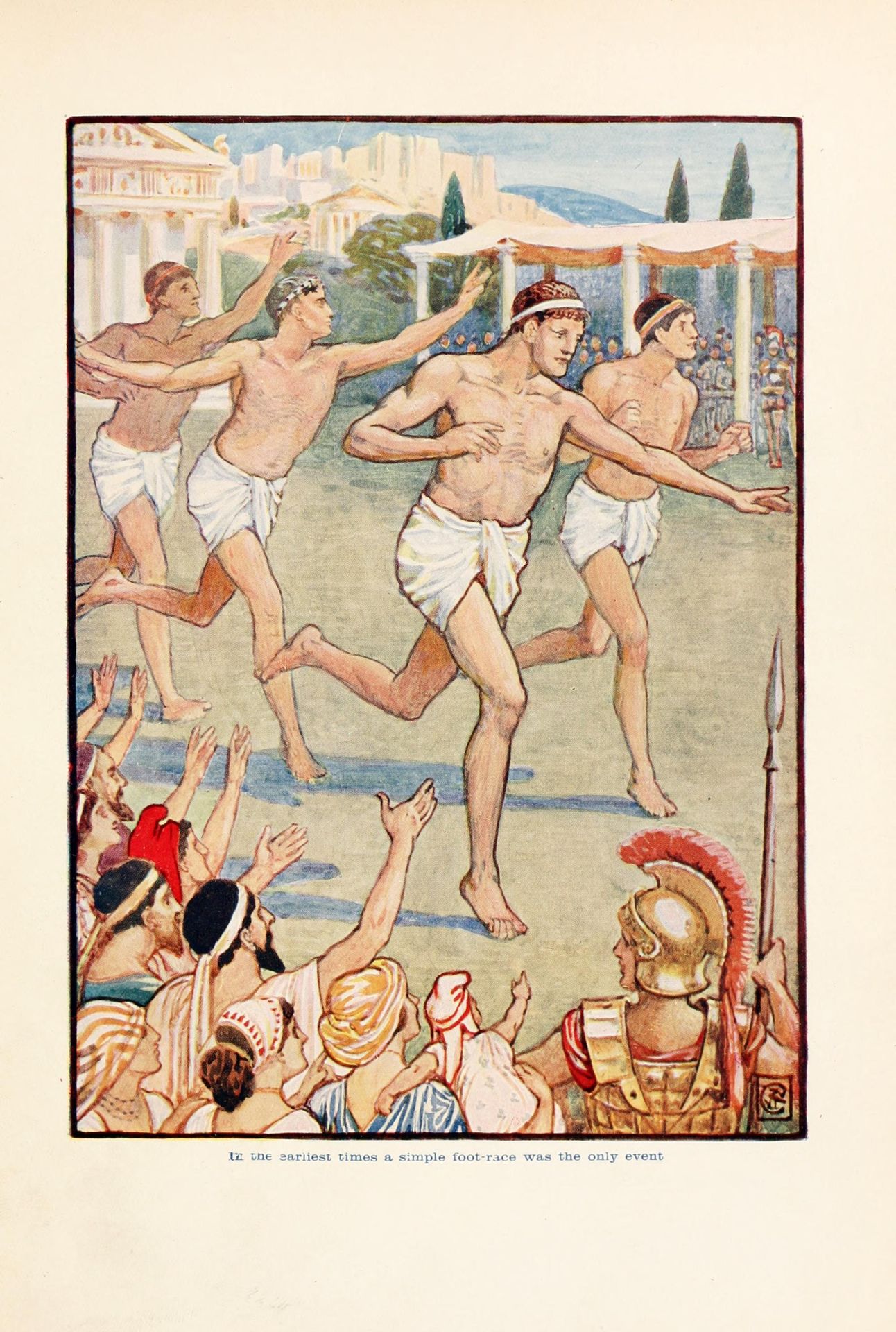 In the earlist times a simple foot-race was the only event by Walter Crane