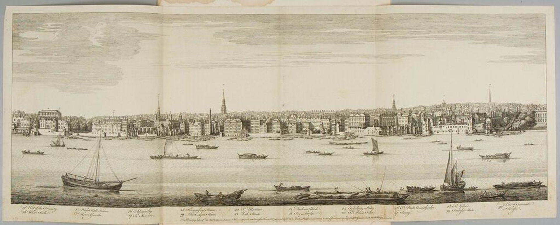 View of London from the Treasury to Somerset House, from Mr. Watson's Summer House by Samuel Buck