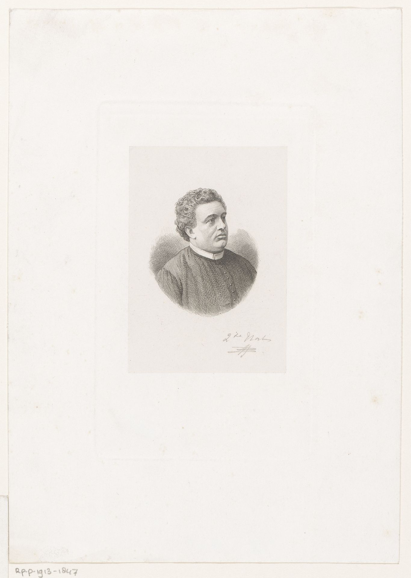 Portret van een onbekende man by Jean Baptiste Pierre Michiels