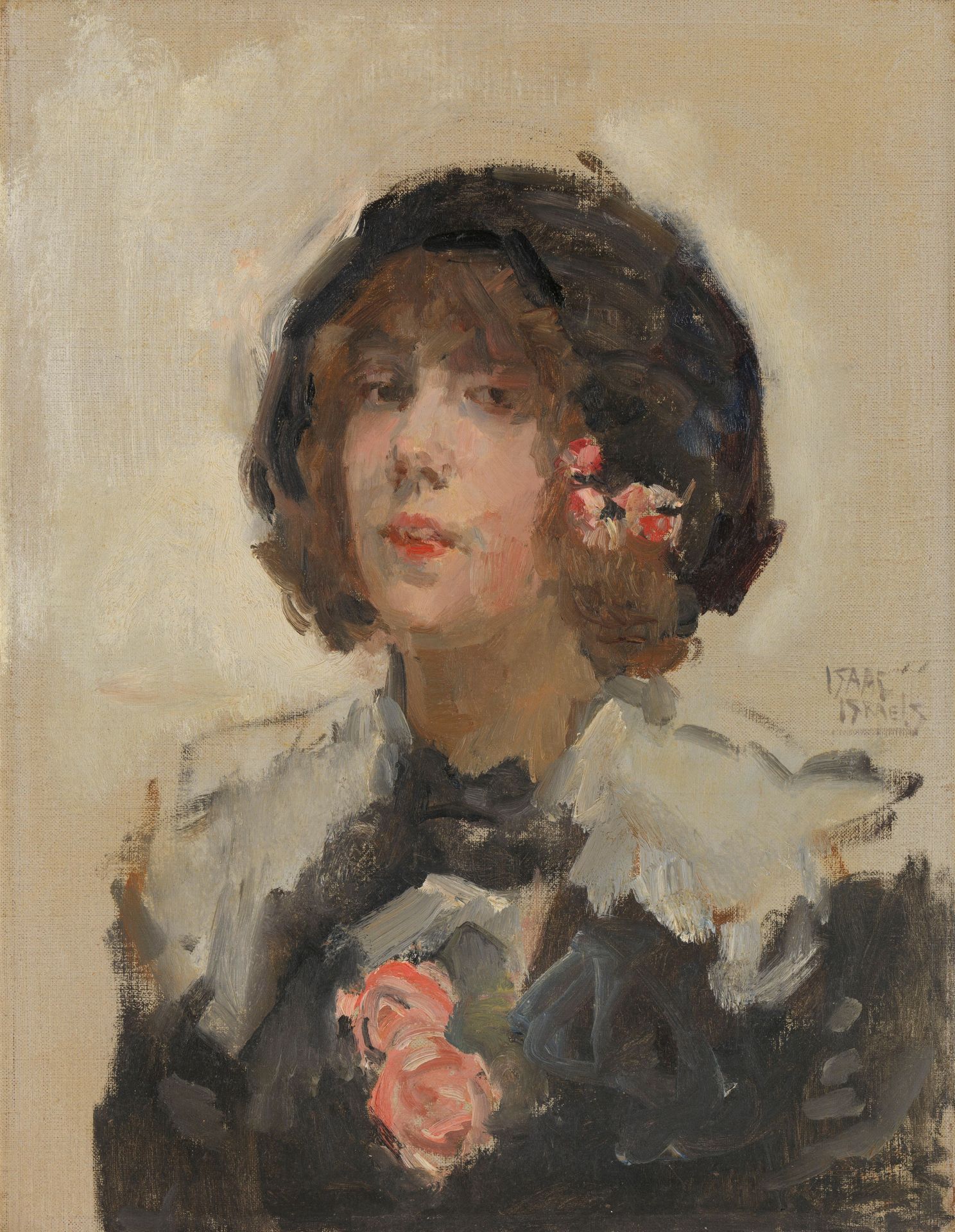Portrait of a woman by Isaac Israels