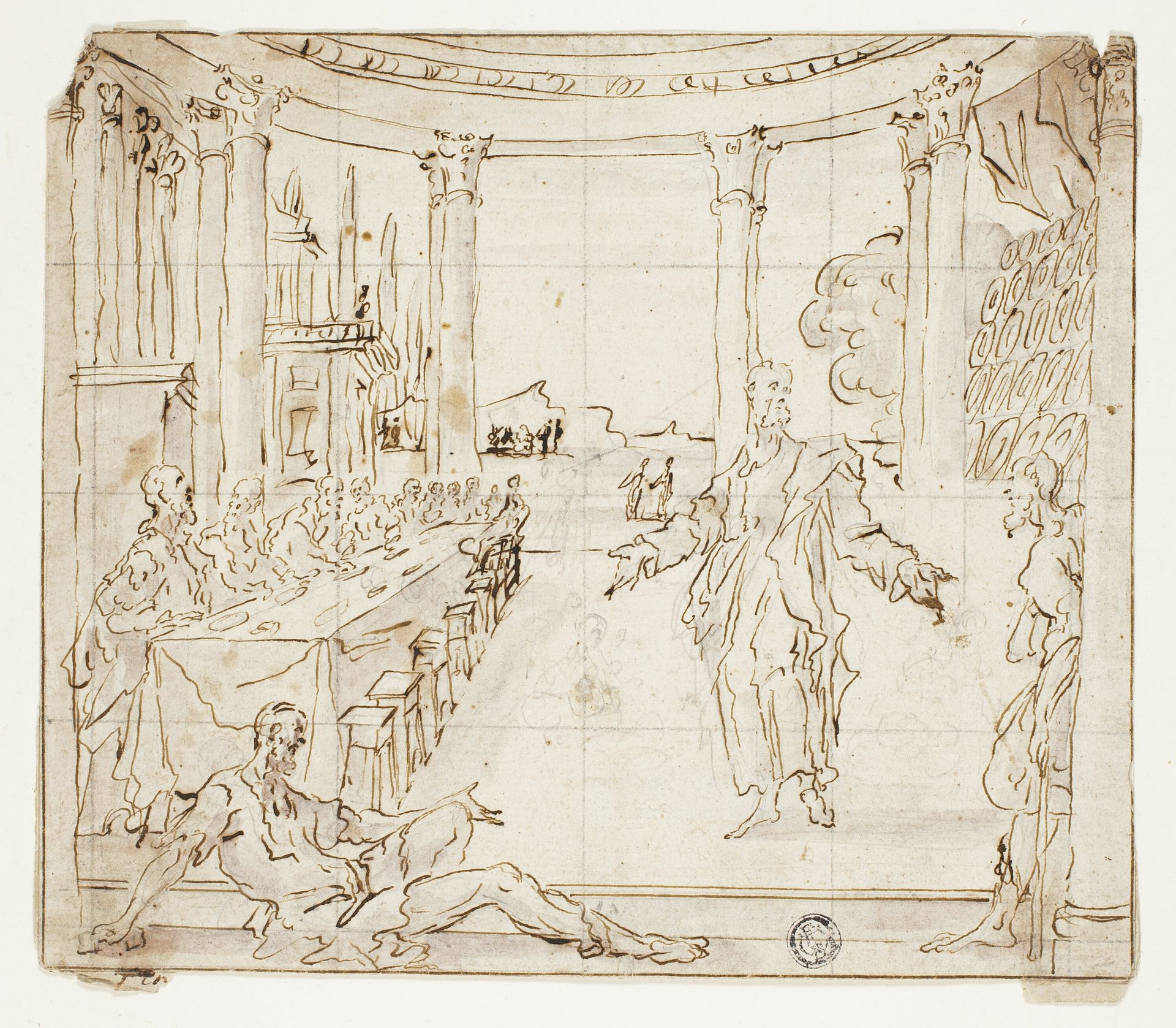 Feast in the House of Simon by Giovanni Battista Lanzeni