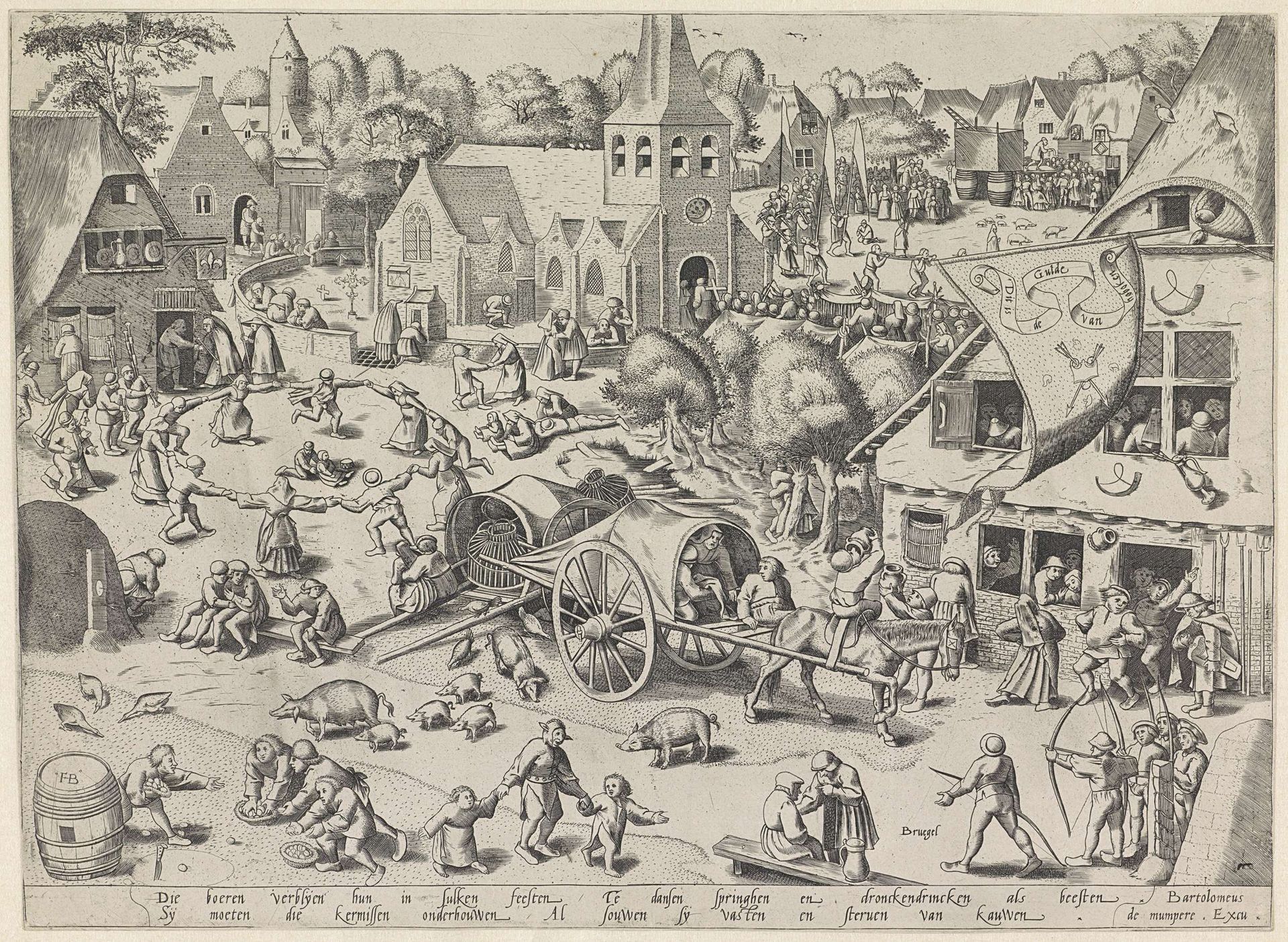 Kermis van Hoboken by Frans Hogenberg