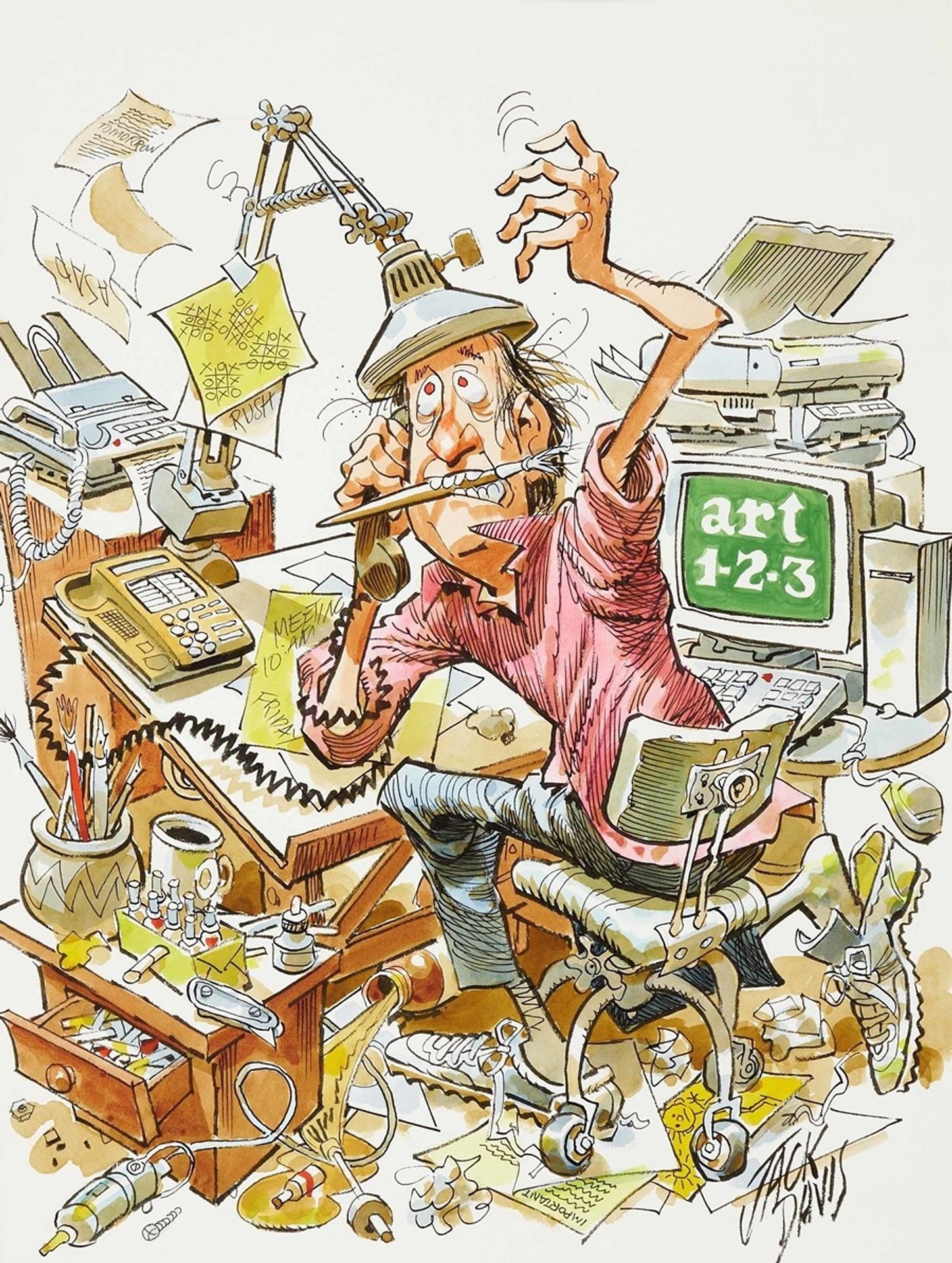 Busy Artist by Jack Davis