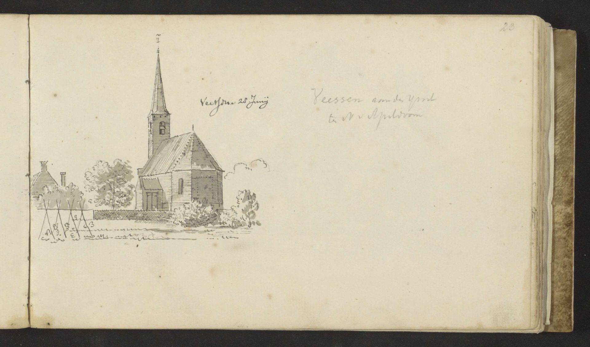 Kerk te Veessen by Abraham de (II) Haen