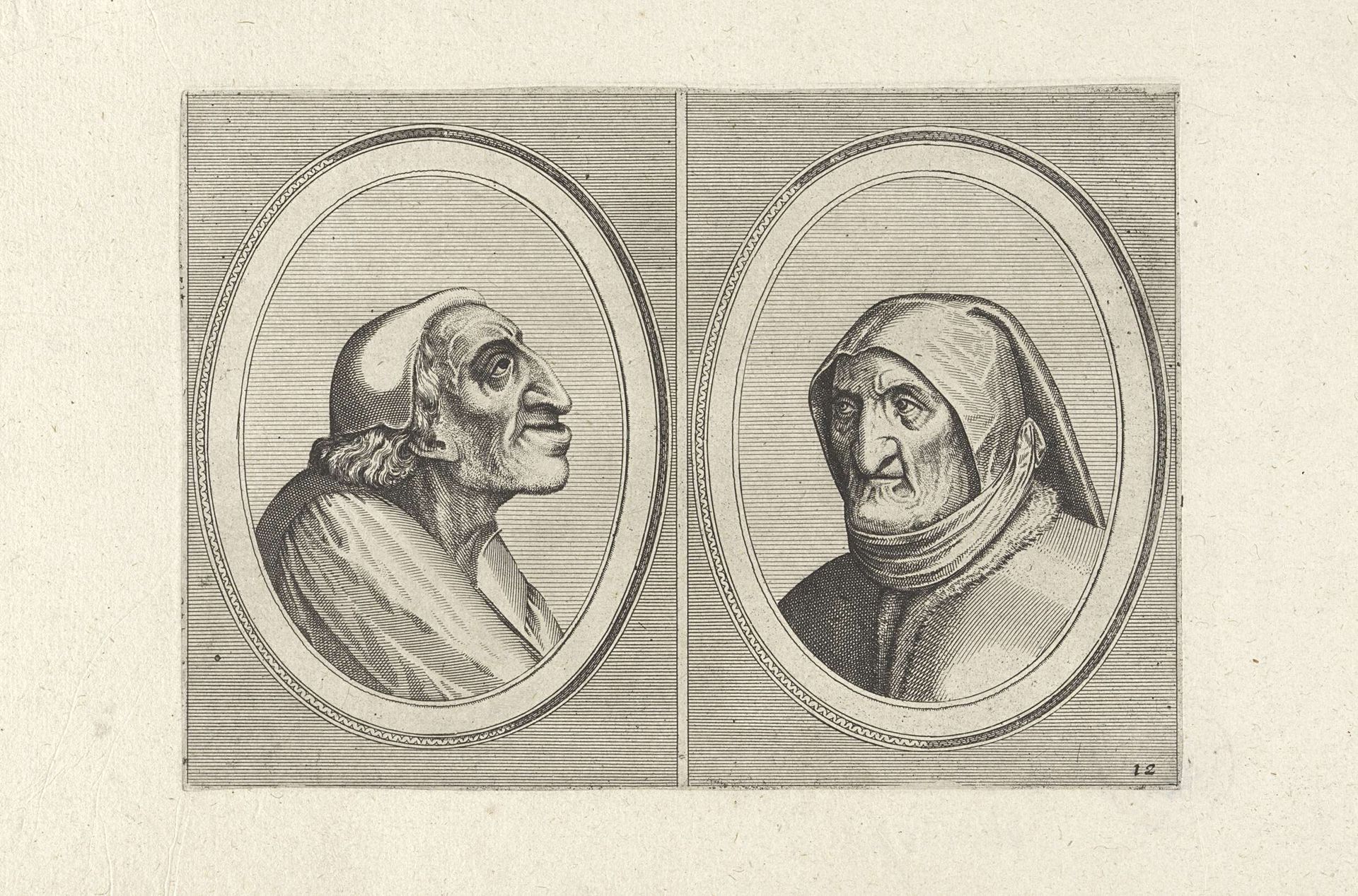 Pater Muylaert en Mater Bille-bloots by Johannes of Lucas van Doetechum
