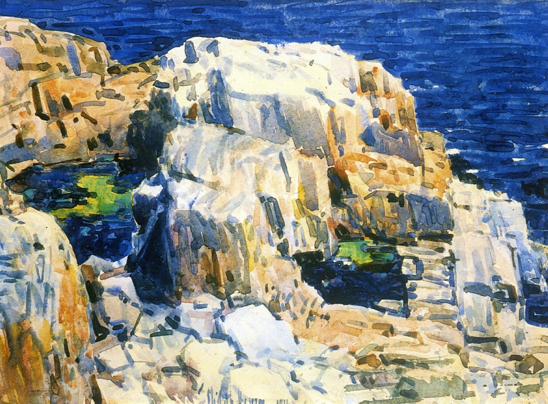Rocks at Appledore by Childe Hassam
