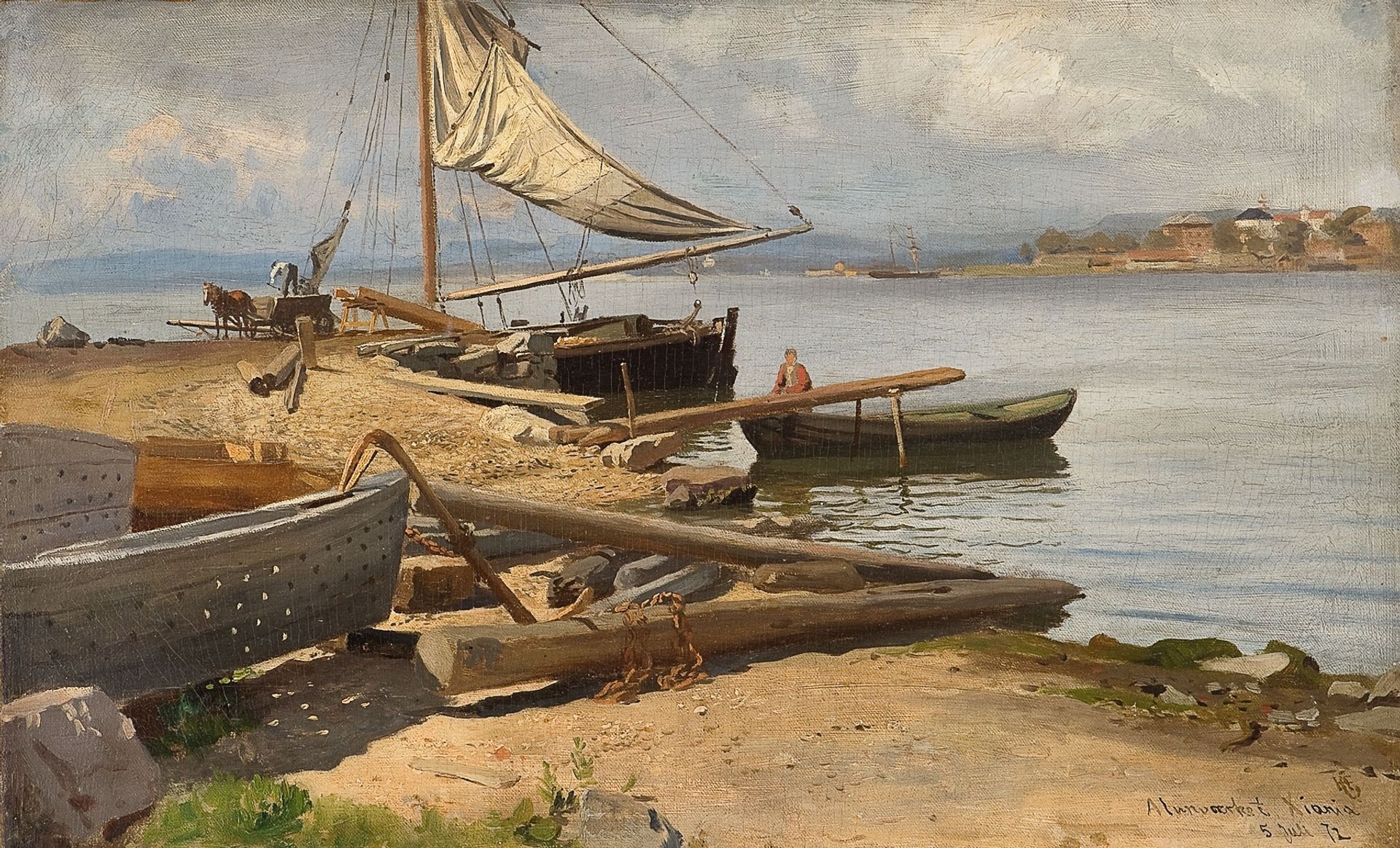 Fra Kristianiafjorden by Hans Gude