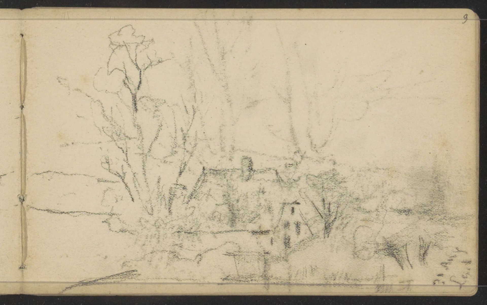 Huis in een landschap bij Lent by Willem Cornelis Rip