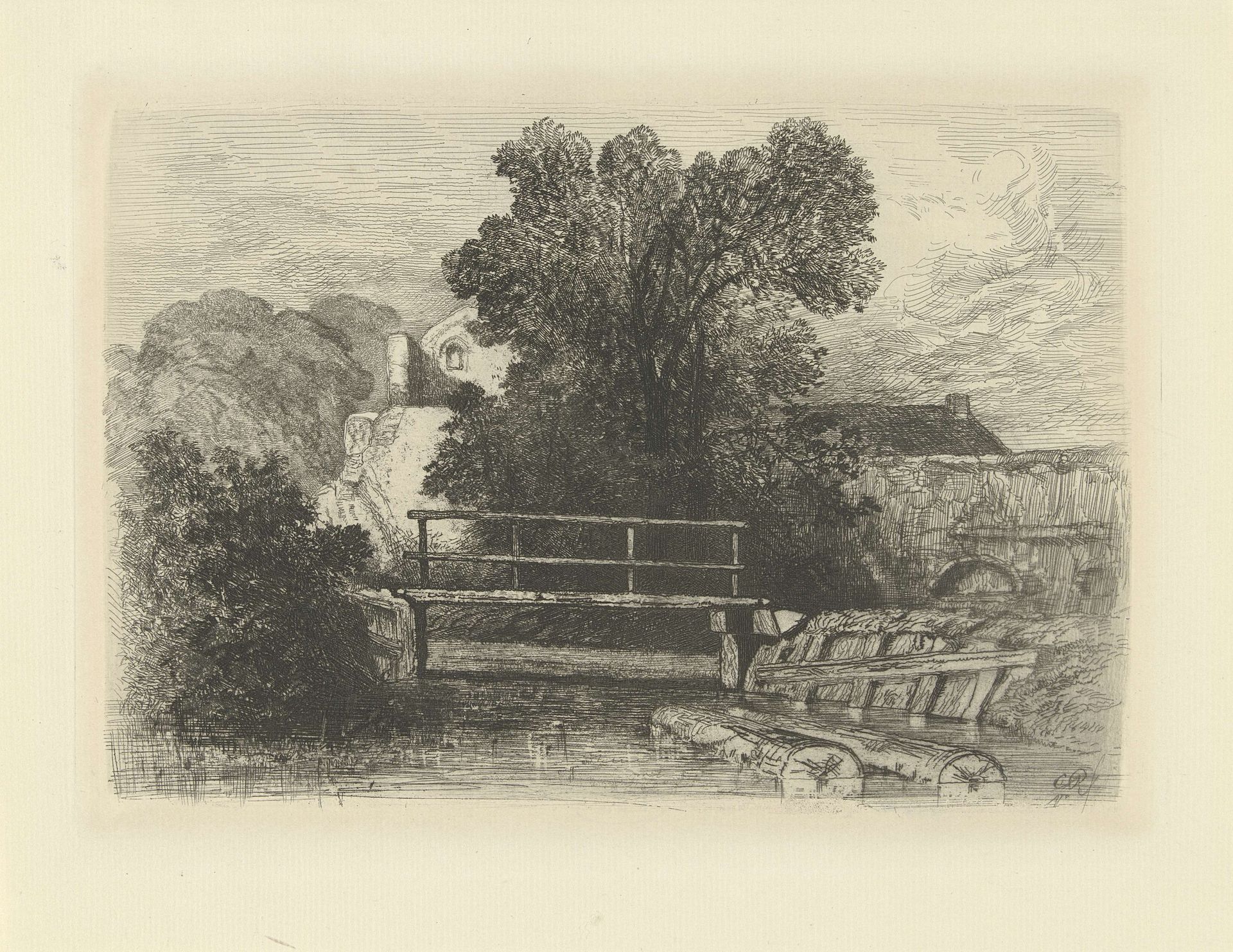 Houten brug by Charles Rochussen