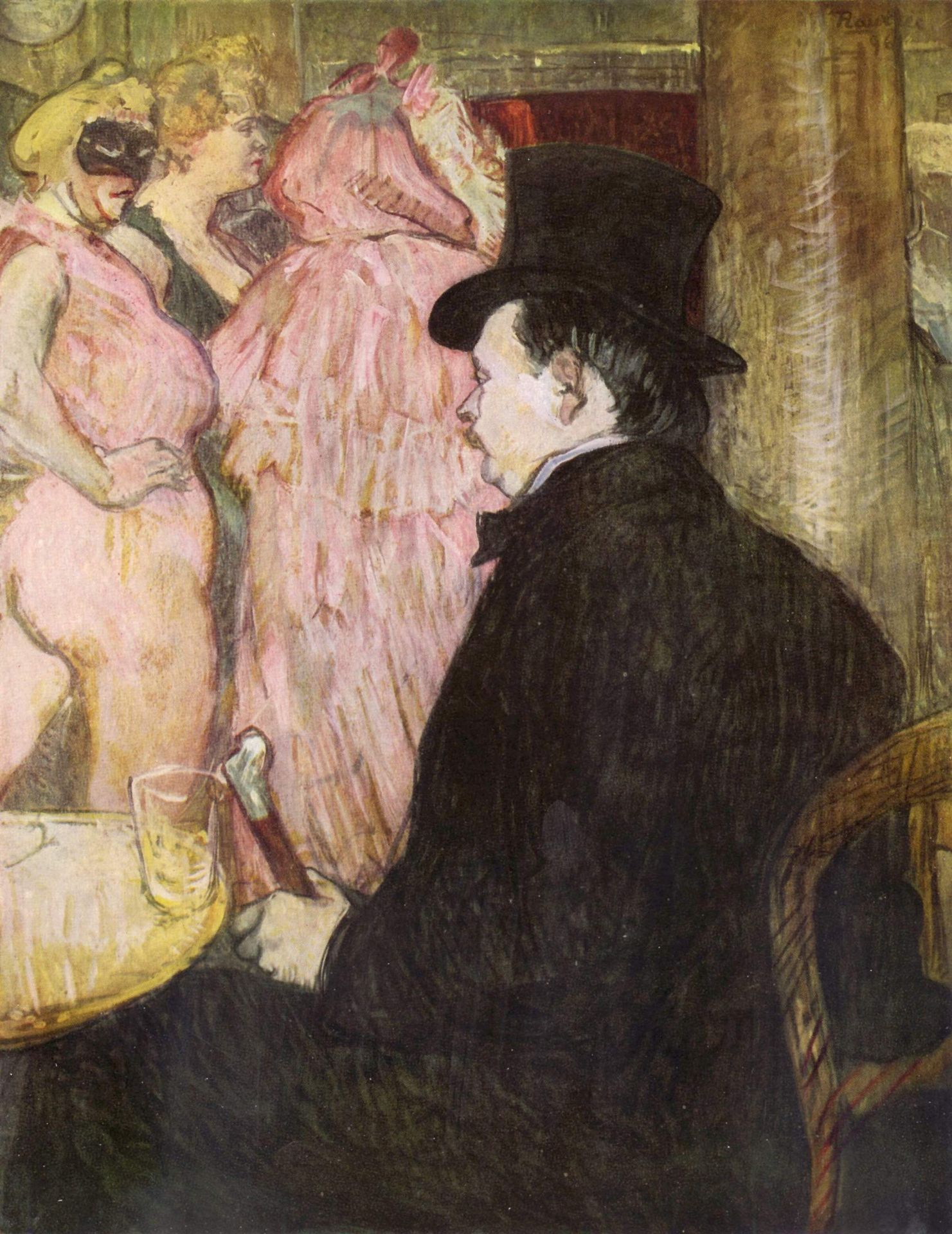 Maxime Dethomas At the Ball of the Opera by Henri de Toulouse-Lautrec