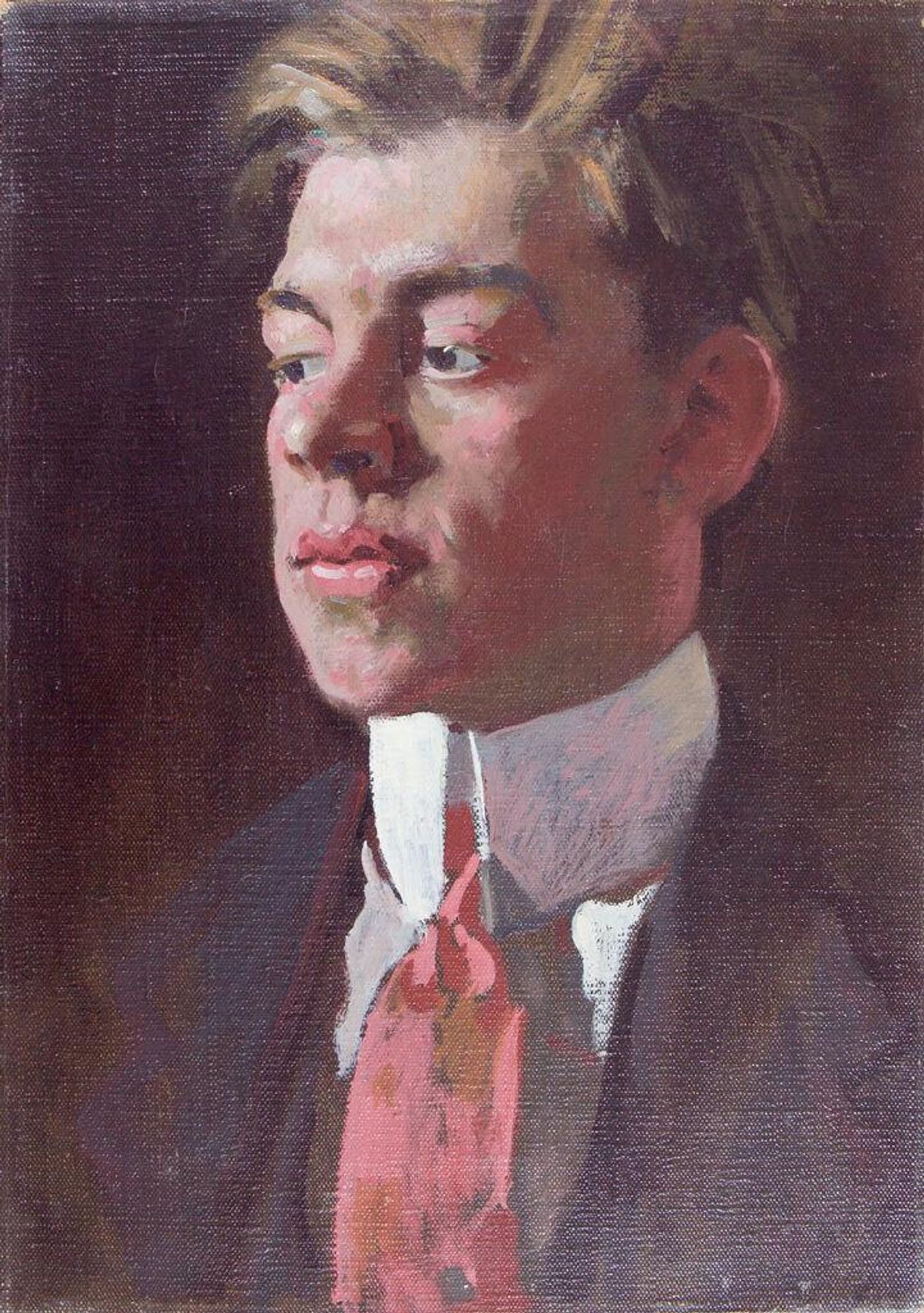 Portrait of a Young Man in Red Tie by Denman Waldo Ross