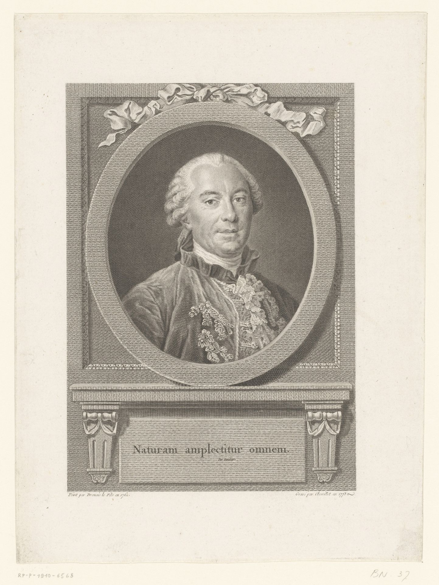 Portret van Georges-Louis Leclerc de Buffon by Justus Chevillet