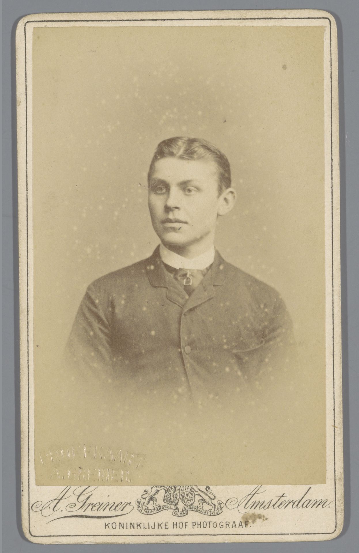 Portret van een onbekende jonge man by Albert Greiner