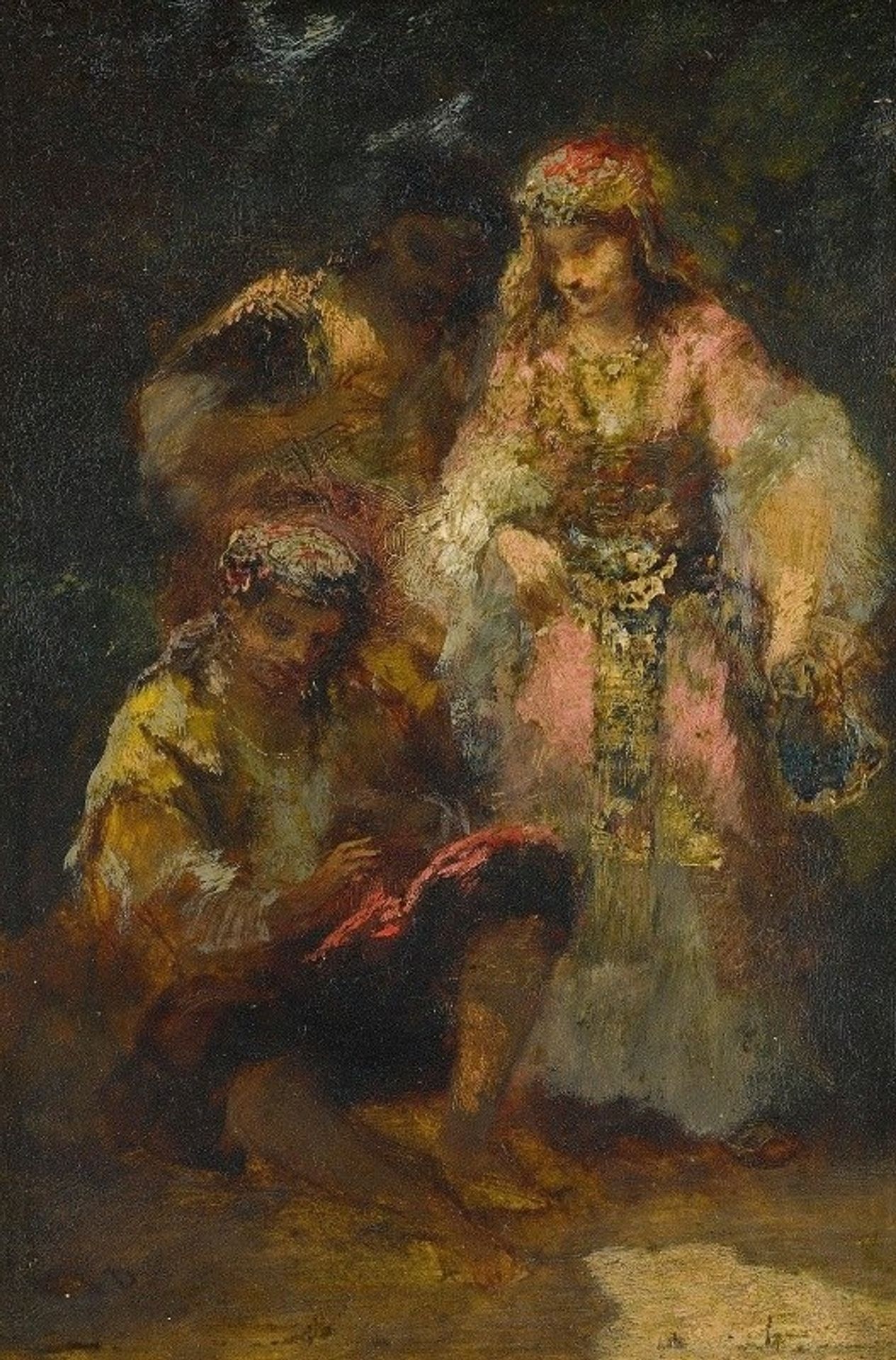Groupe de bohémiennes en forêt by Narcisse-Virgilio Diaz