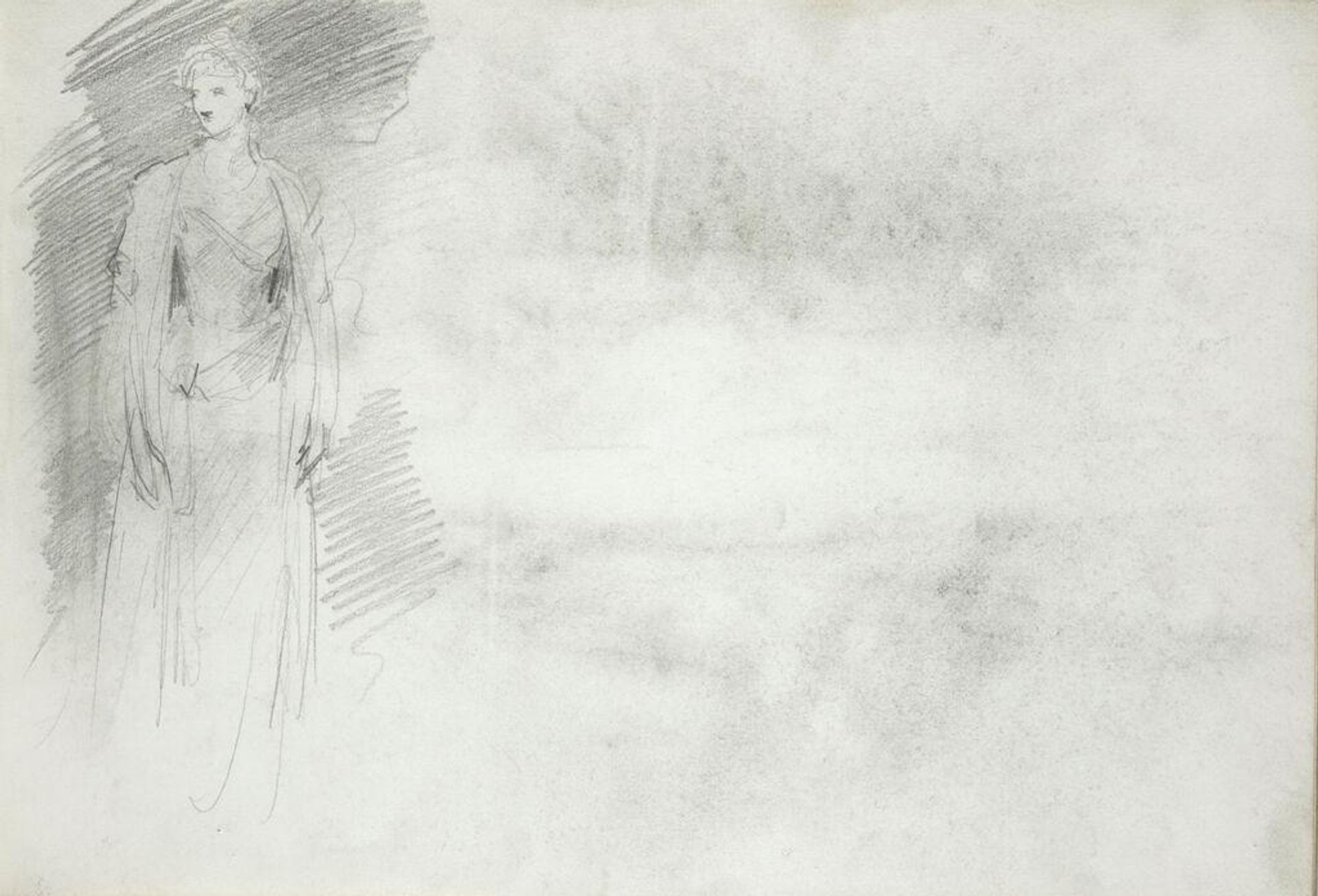 Blank page; verso: Lady Margaret Spicer by John Singer Sargent