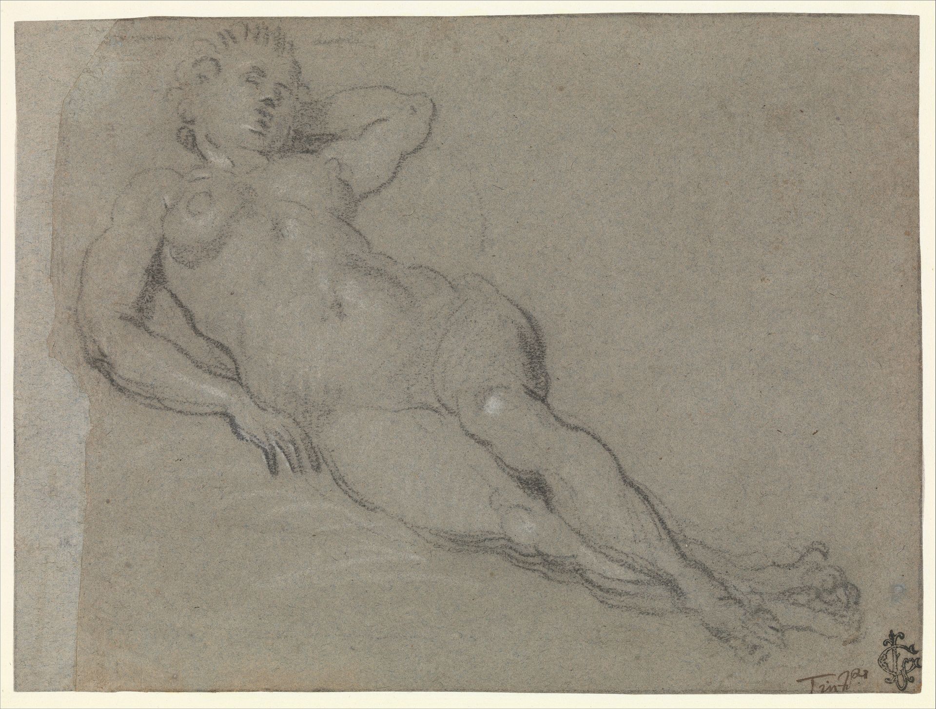 Reclining Female Nude by Domenico Tintoretto