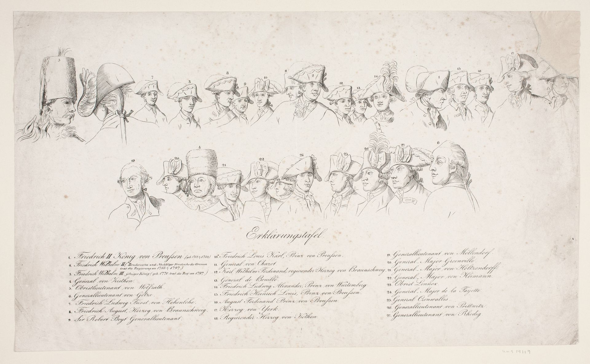 Forklaringsblad til Frederik den Store rider hjem by Anonymous