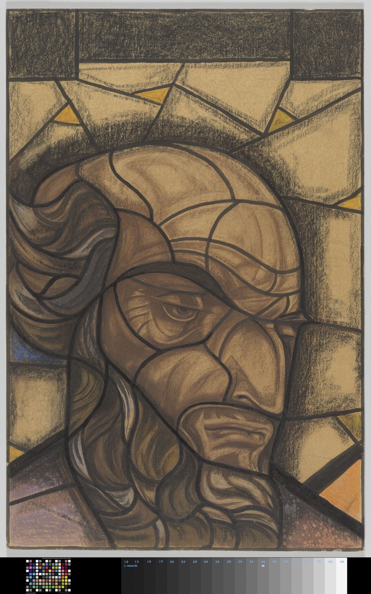Ontwerp voor raam in het Zuidertransept van de Dom te Utrecht by Richard Nicolaüs Roland Holst