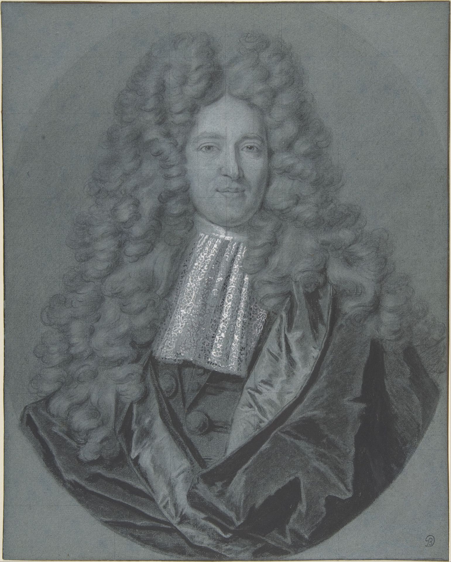 Bust of a Gentleman in an Oval Field by Hyacinthe Rigaud