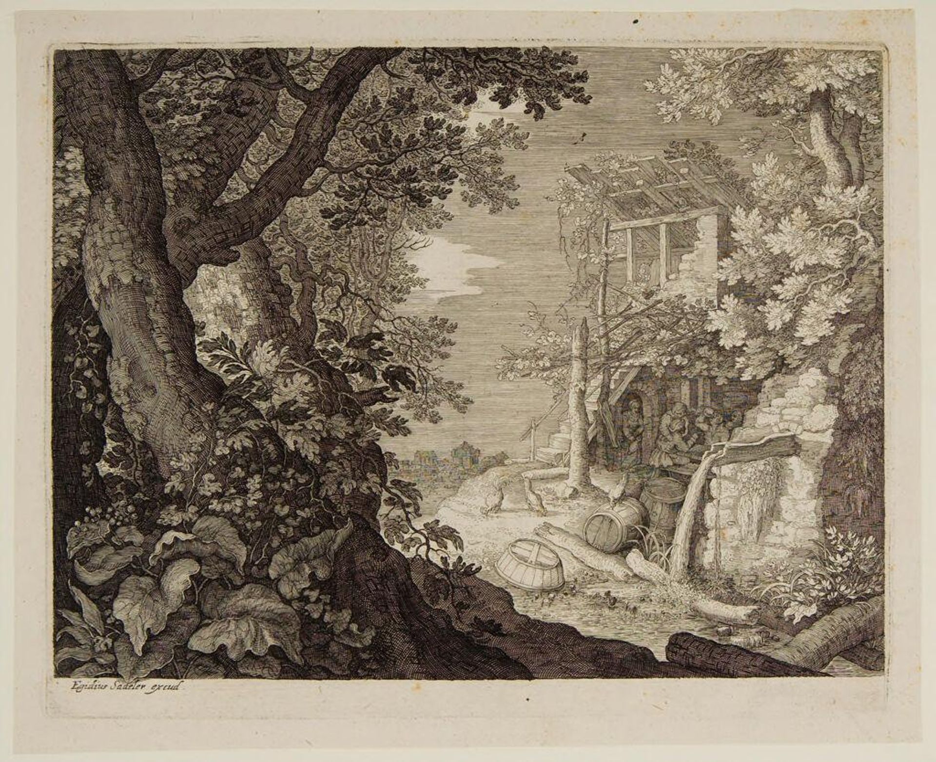 Three Men Drinking by Aegidius Sadeler II