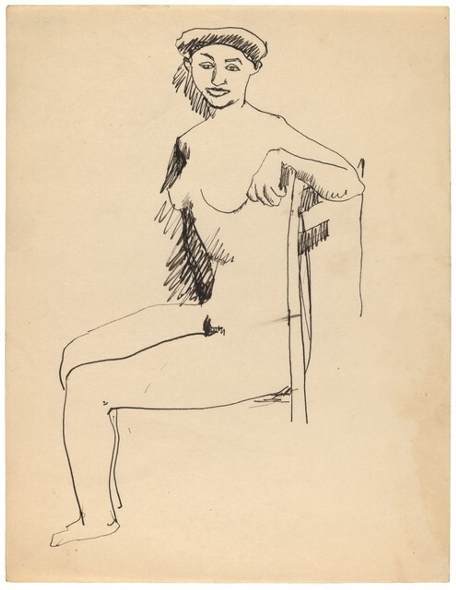 Seated Nude in Straight Back Chair by Mark Rothko