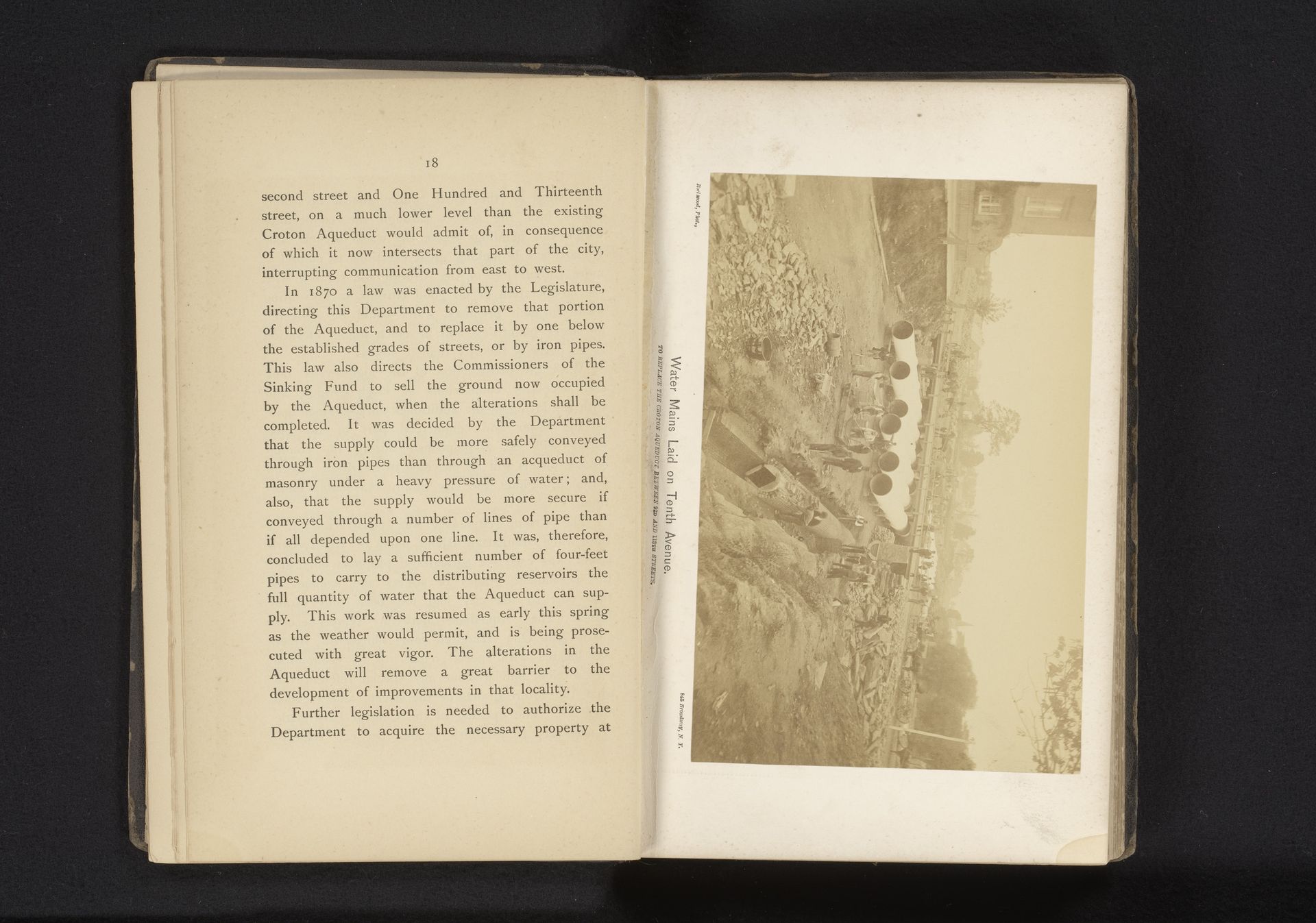Water mains laid on Tenth Avenue by George Gardner Rockwood