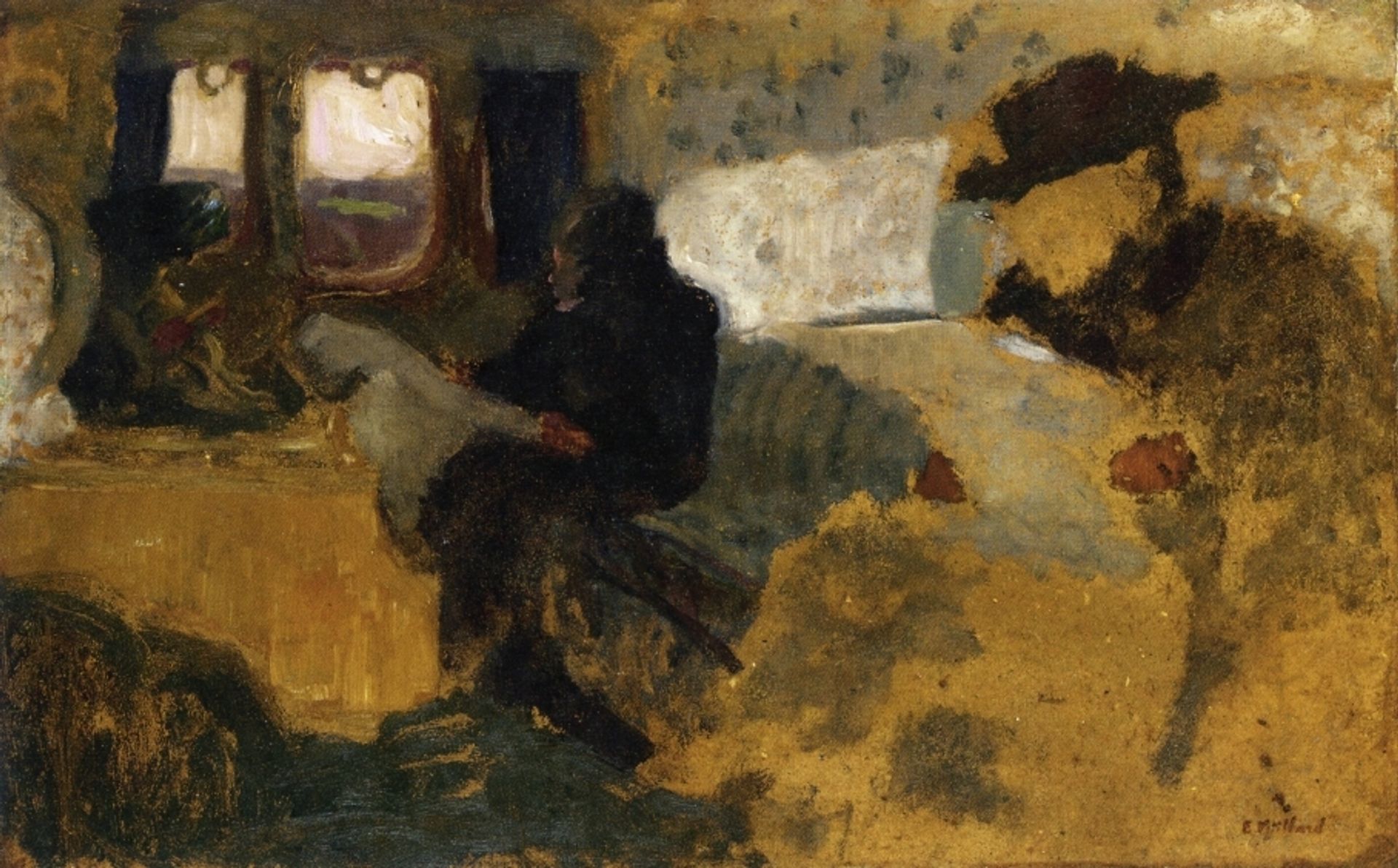The First Class Compartment by Édouard Vuillard