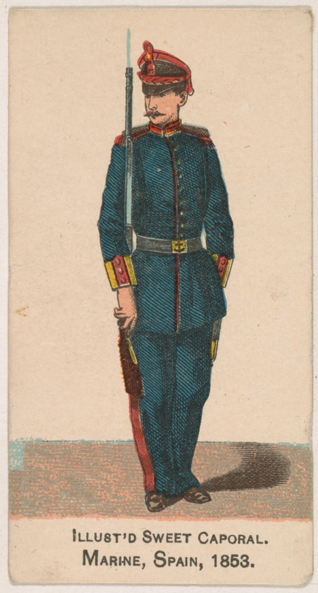Marine, Spain, 1853, from the Military Series (N224) issued by Kinney Tobacco Company to promote Sweet Caporal Cigarettes by Kinney Brothers Tobacco Company