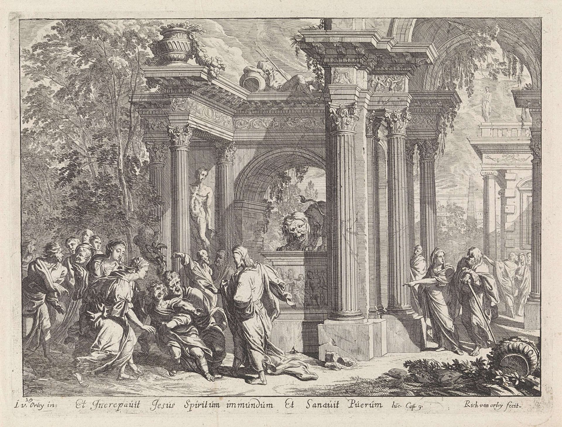 Christus geneest een bezeten jongen by Richard van Orley
