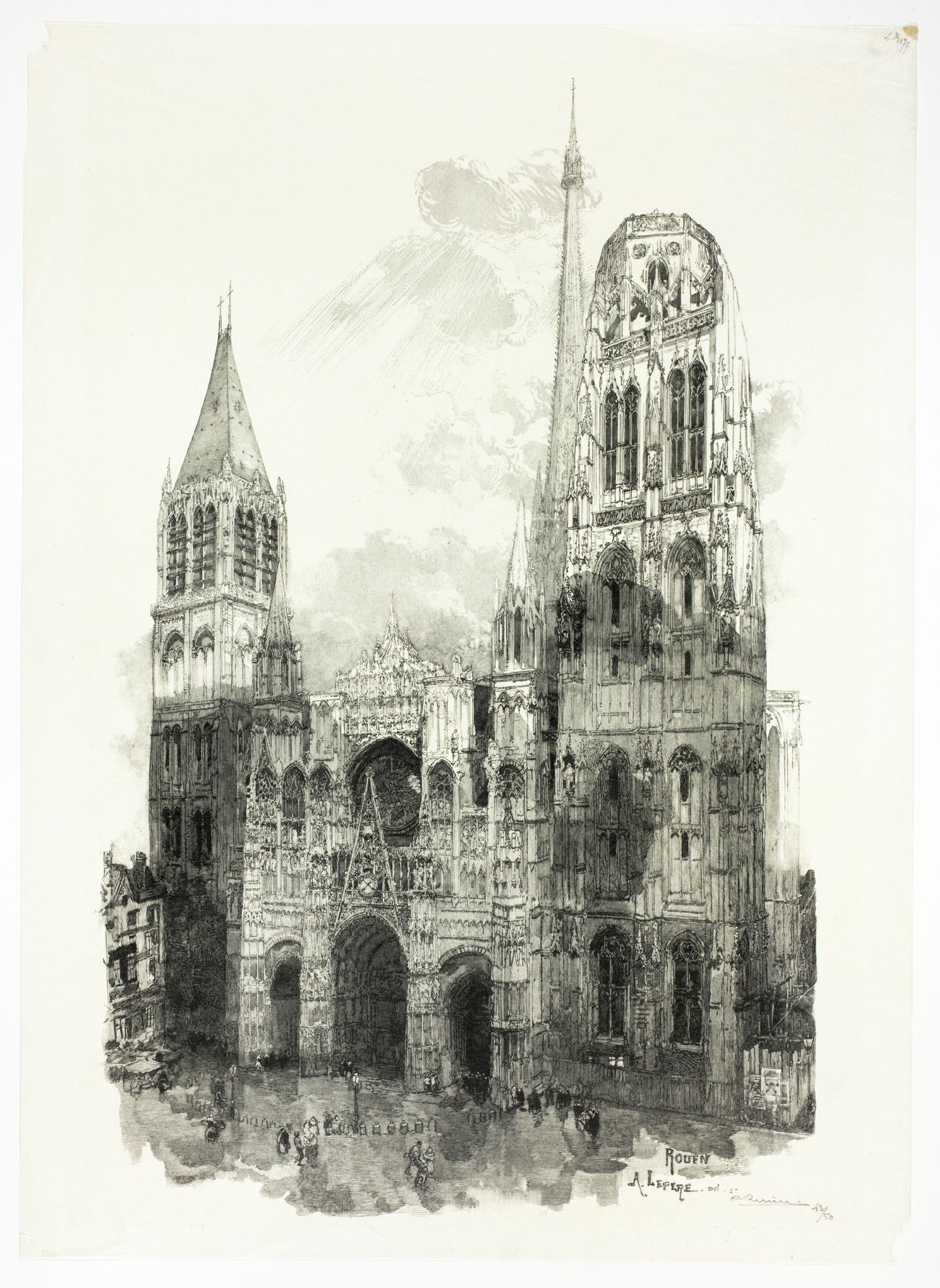 Rouen Cathedral by Auguste-Louis Lepère