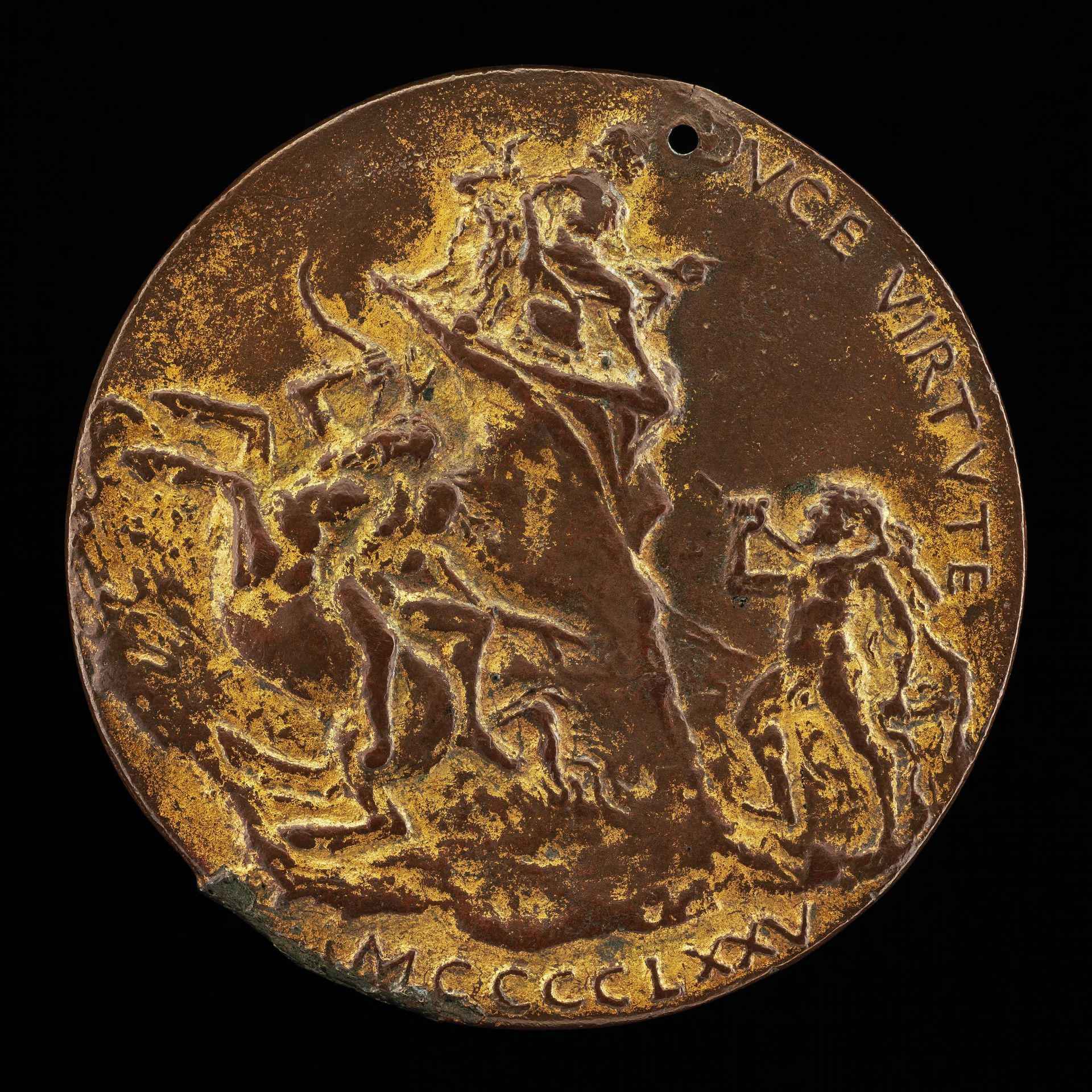 Hercules Pursuing Nessus and Deianira [reverse] by Bertoldo di Giovanni