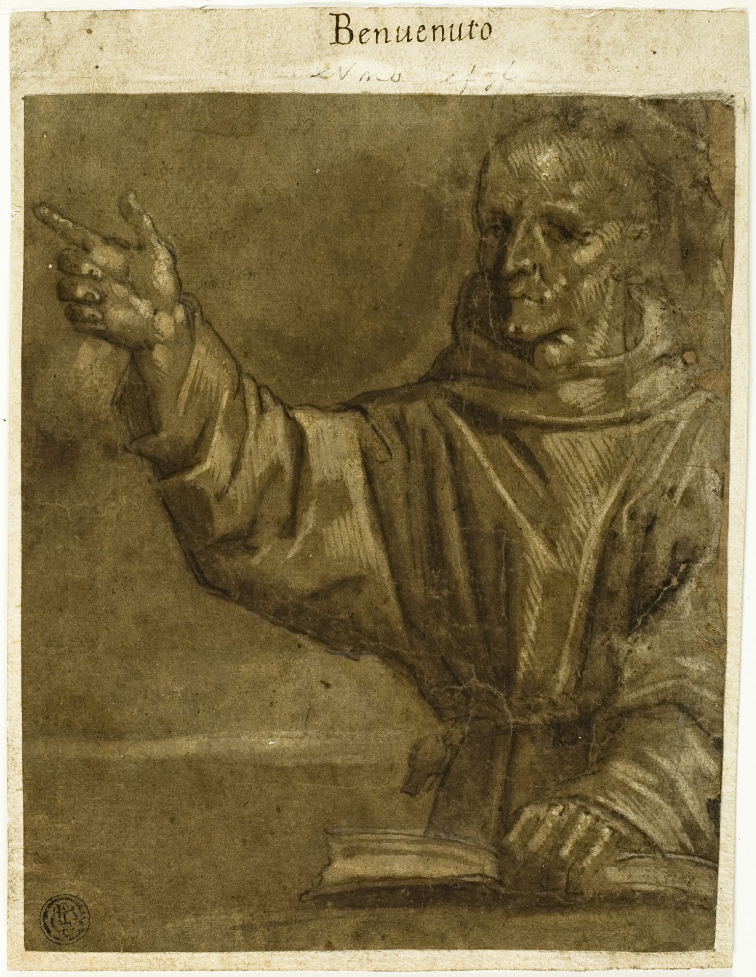 Saint Bernardino of Siena Preaching from an Open Book by Anonymous