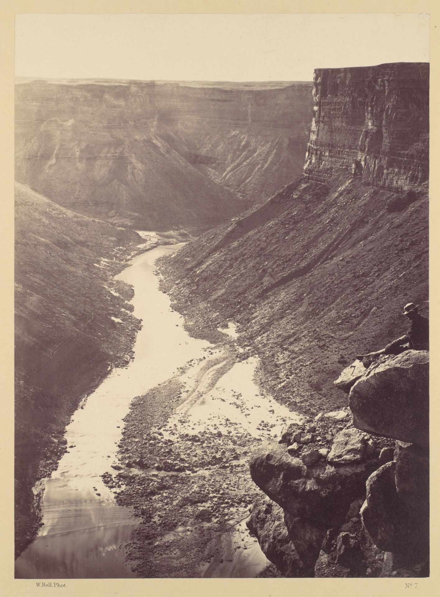 Grand Canyon, Colorado River, Near Paria Creek, Looking West by William Bell