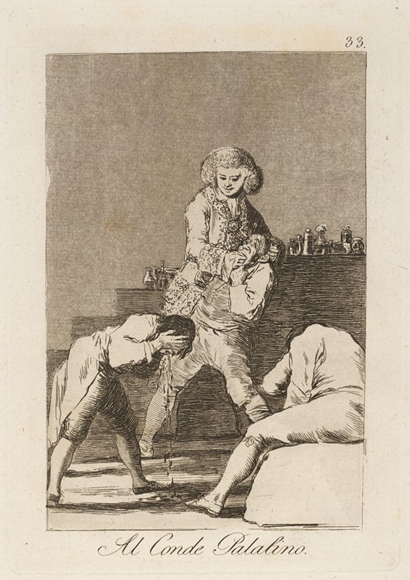 Al Conde Palatino. by Francisco de Goya
