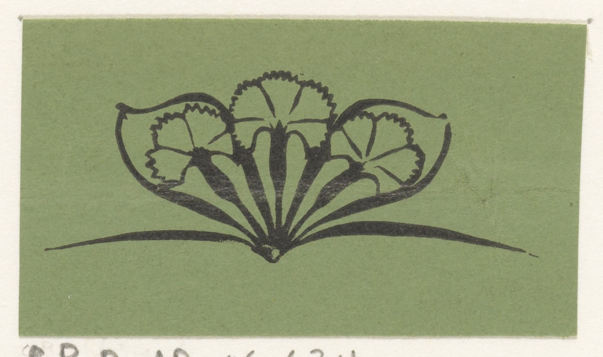 Vignet met drie bloemen by Gerrit Willem Dijsselhof