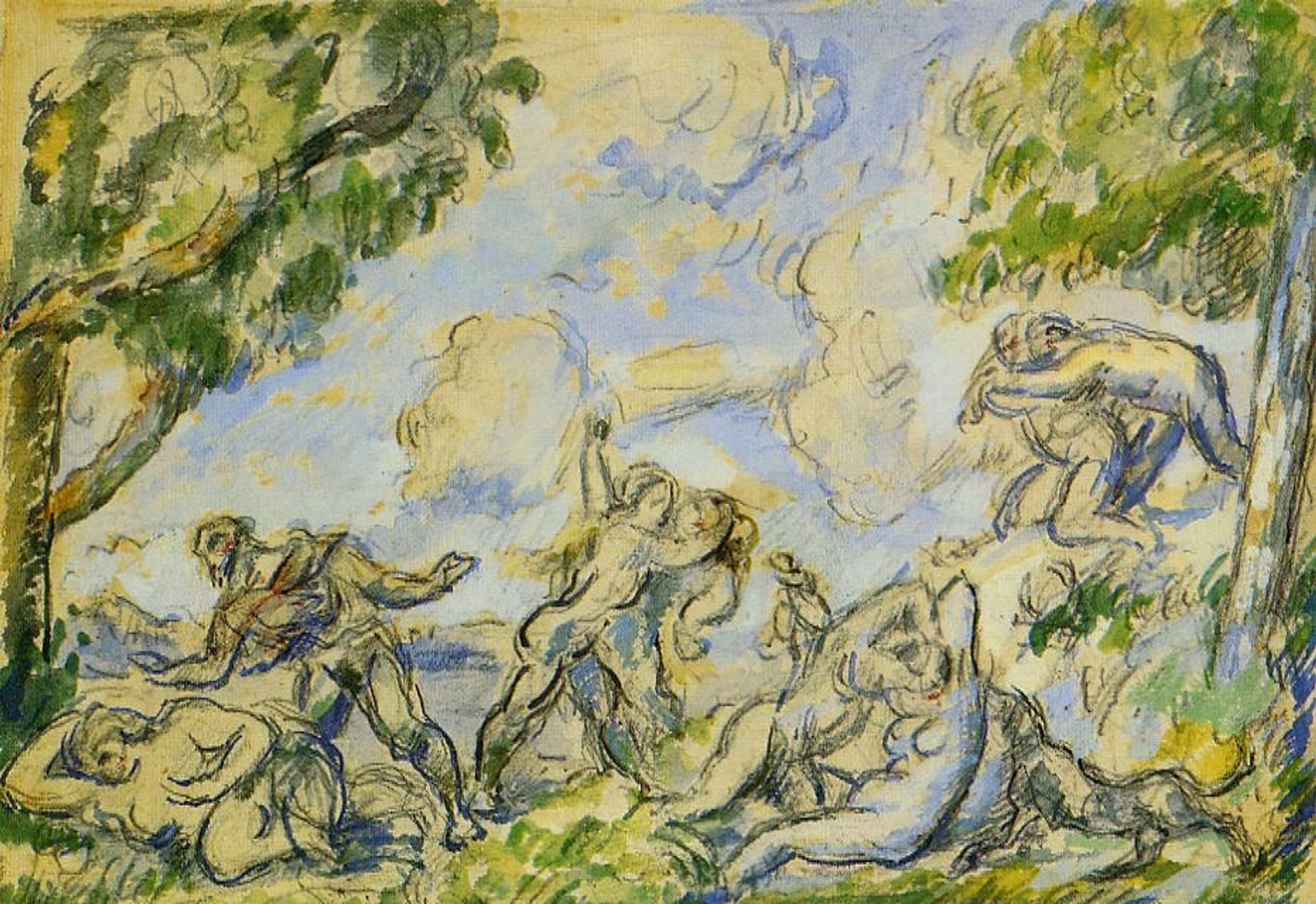 The Battle of Love by Paul Cézanne